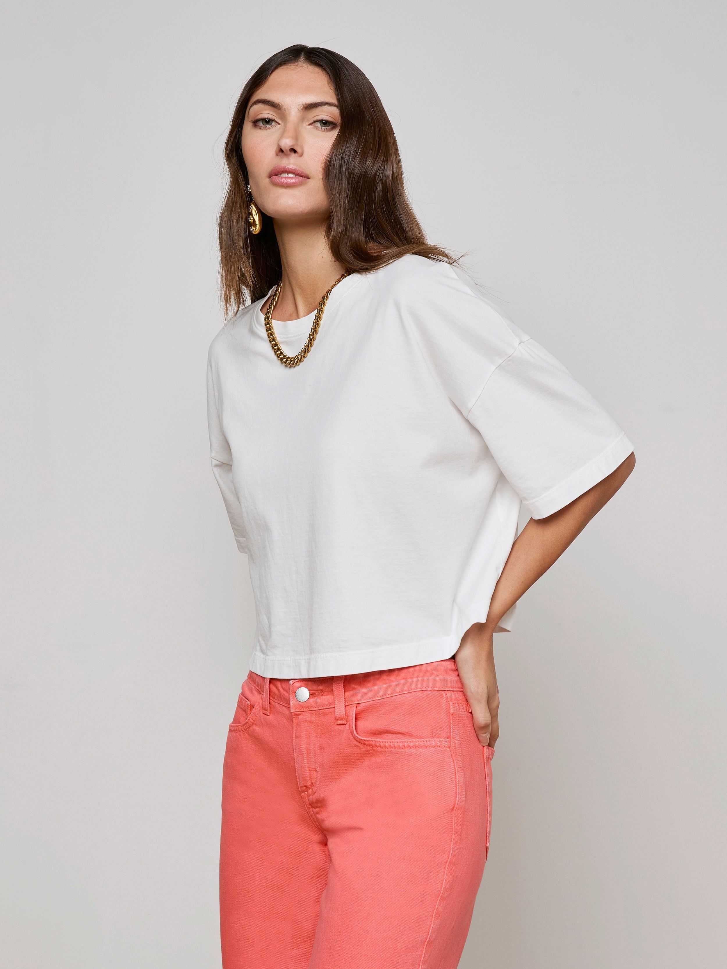 Daria Oversized Cropped Tee - 4