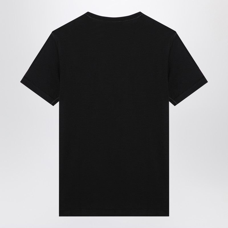 Dolce&Gabbana Black T-Shirt With Logo Plaque Men - 2