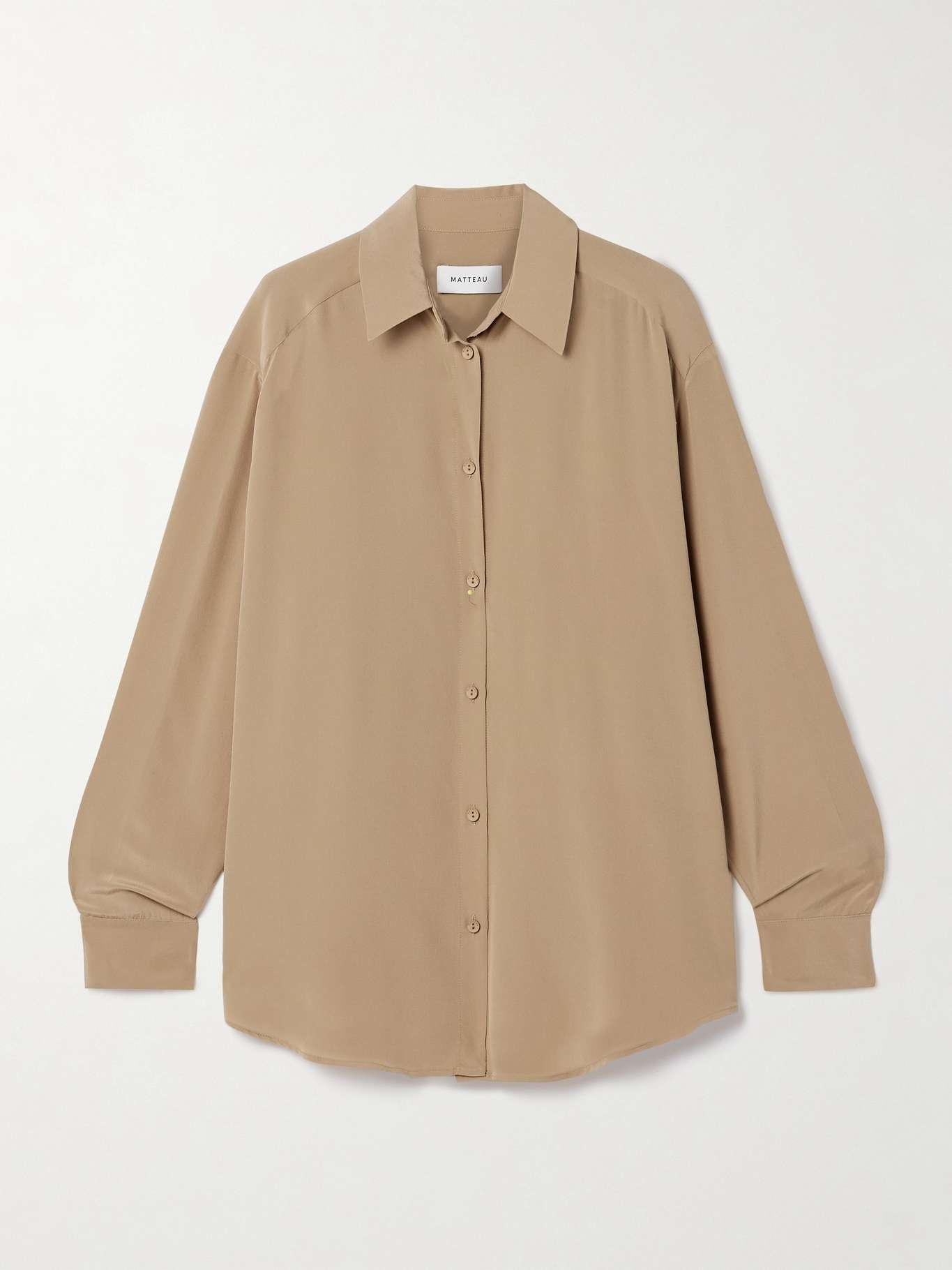 Silk crepe de chine shirt Beige - 1