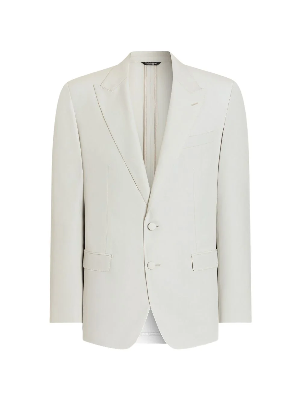 single-breasted wool poplin jacket - 1