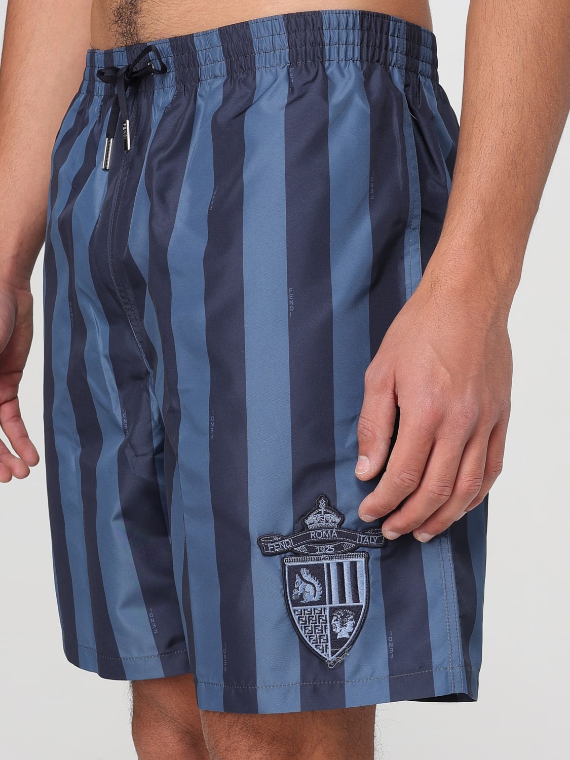 Fendi striped nylon swim shorts - 4