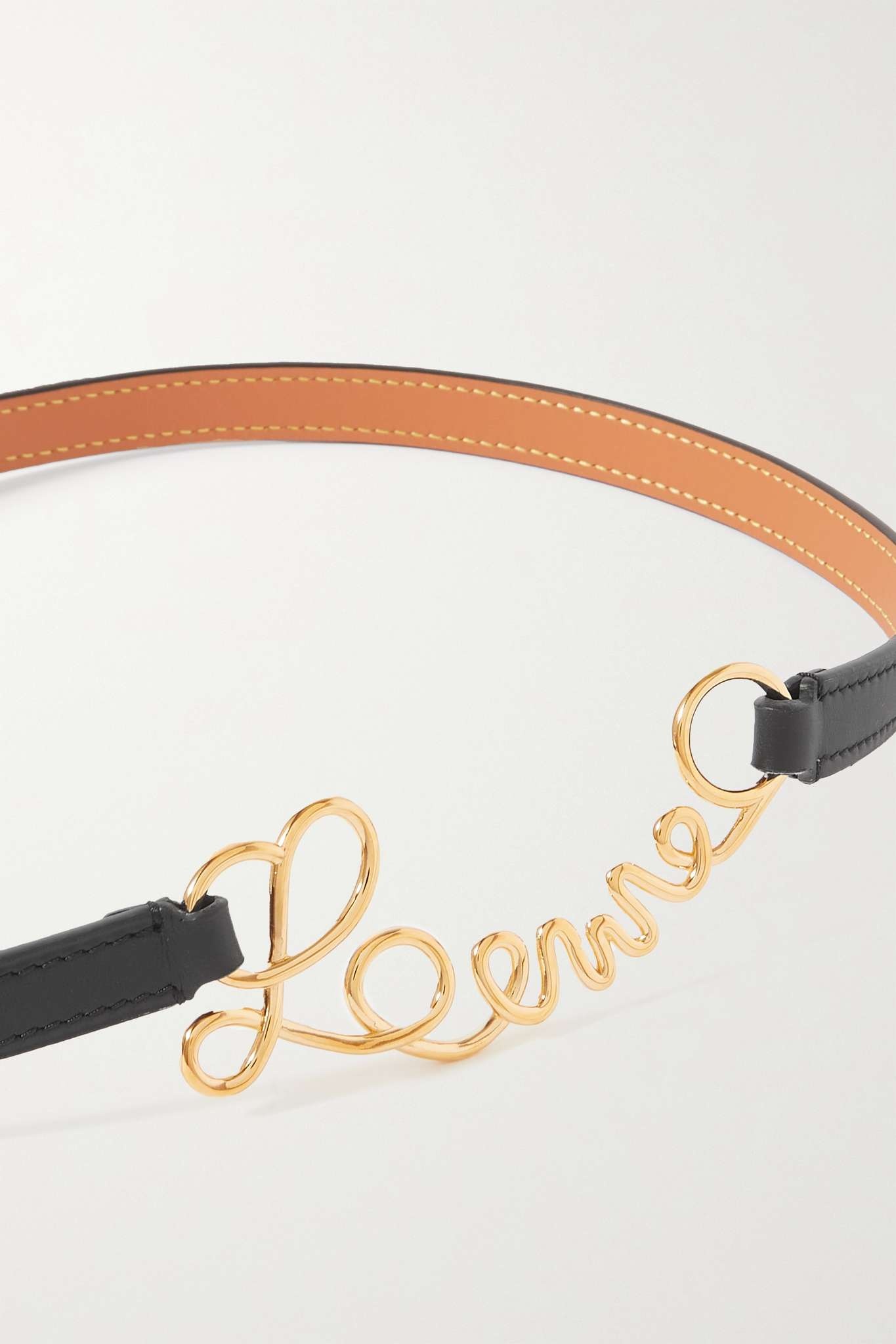 Embellished leather belt - 3