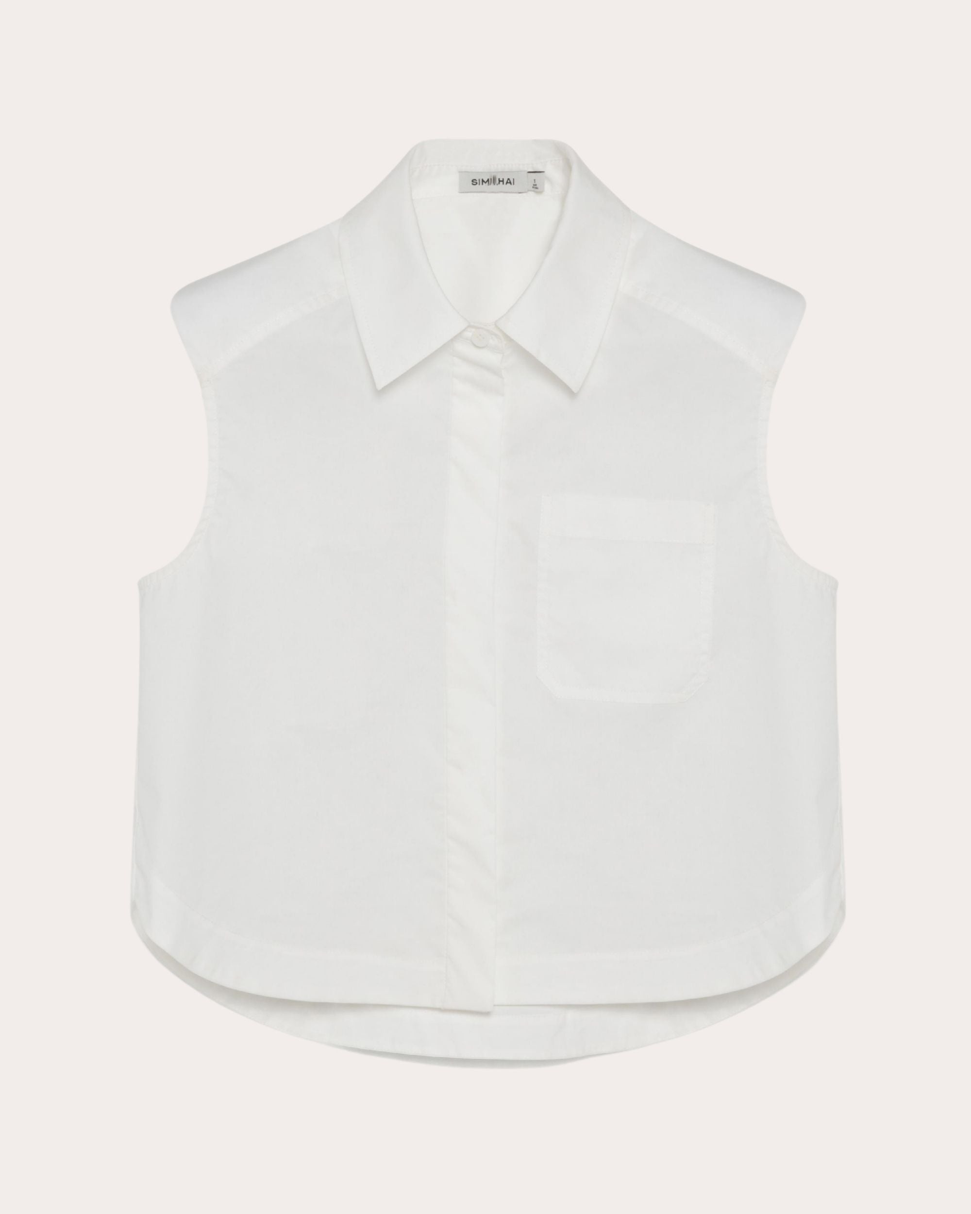 Winslow Poplin Cropped Sleeveless Shirt - 5