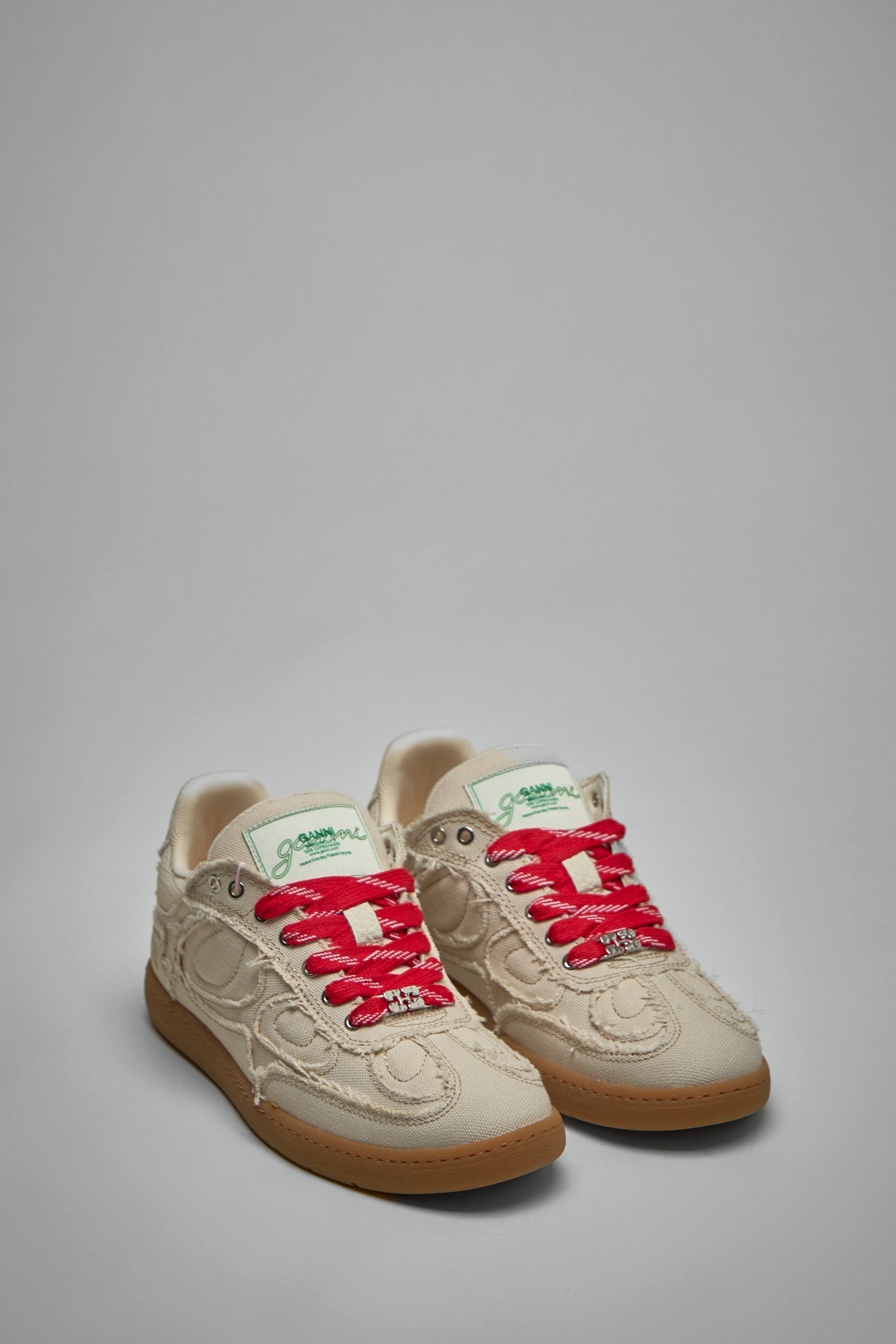 Canvas Raw Edge Sneakers - 2