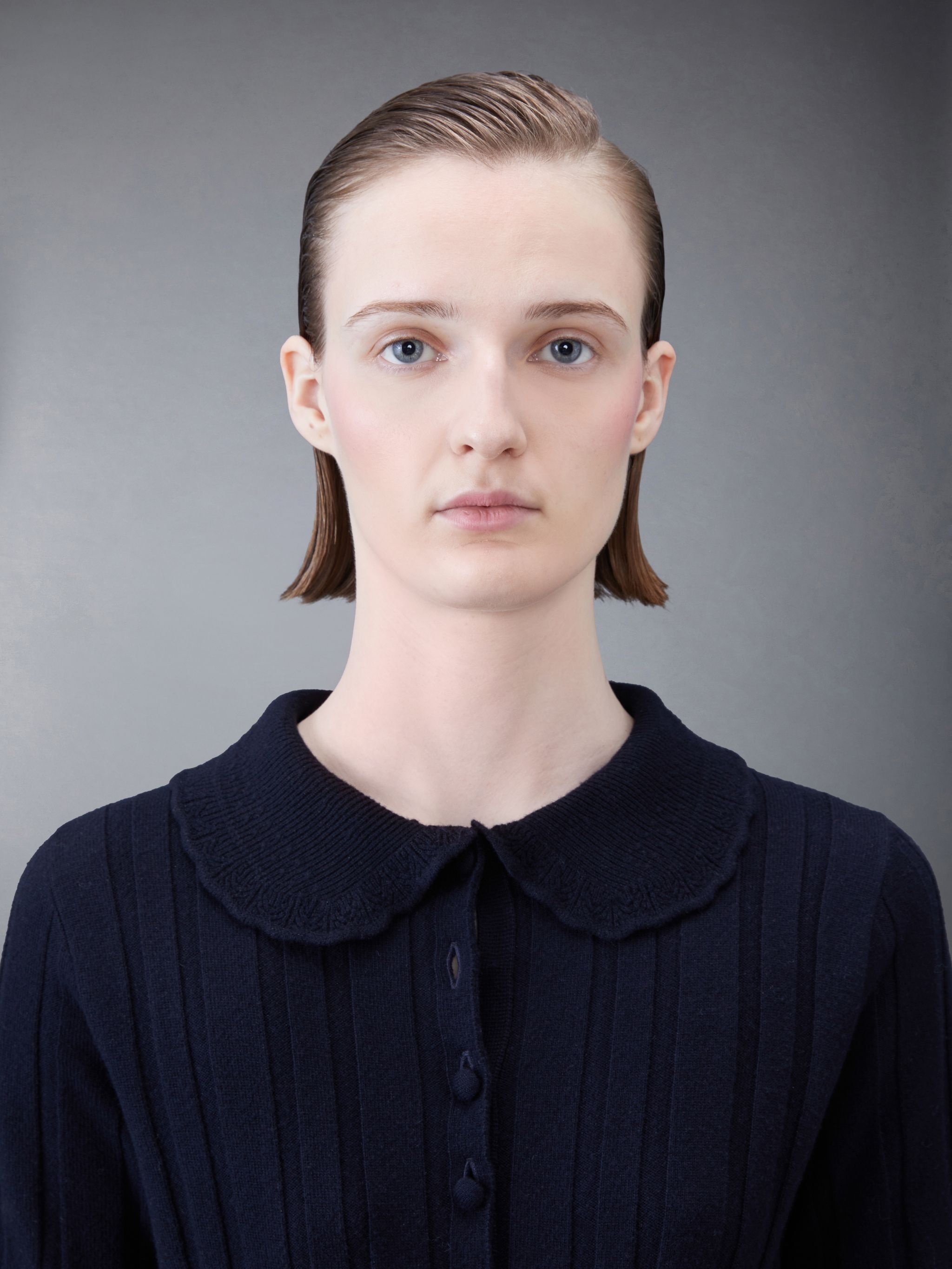 Wide Rib Boiled Merino Polo Dress - 6
