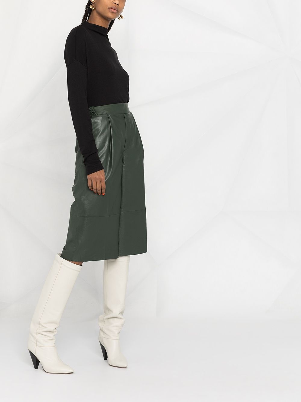 cowl-neck long-sleeve blouse - 6