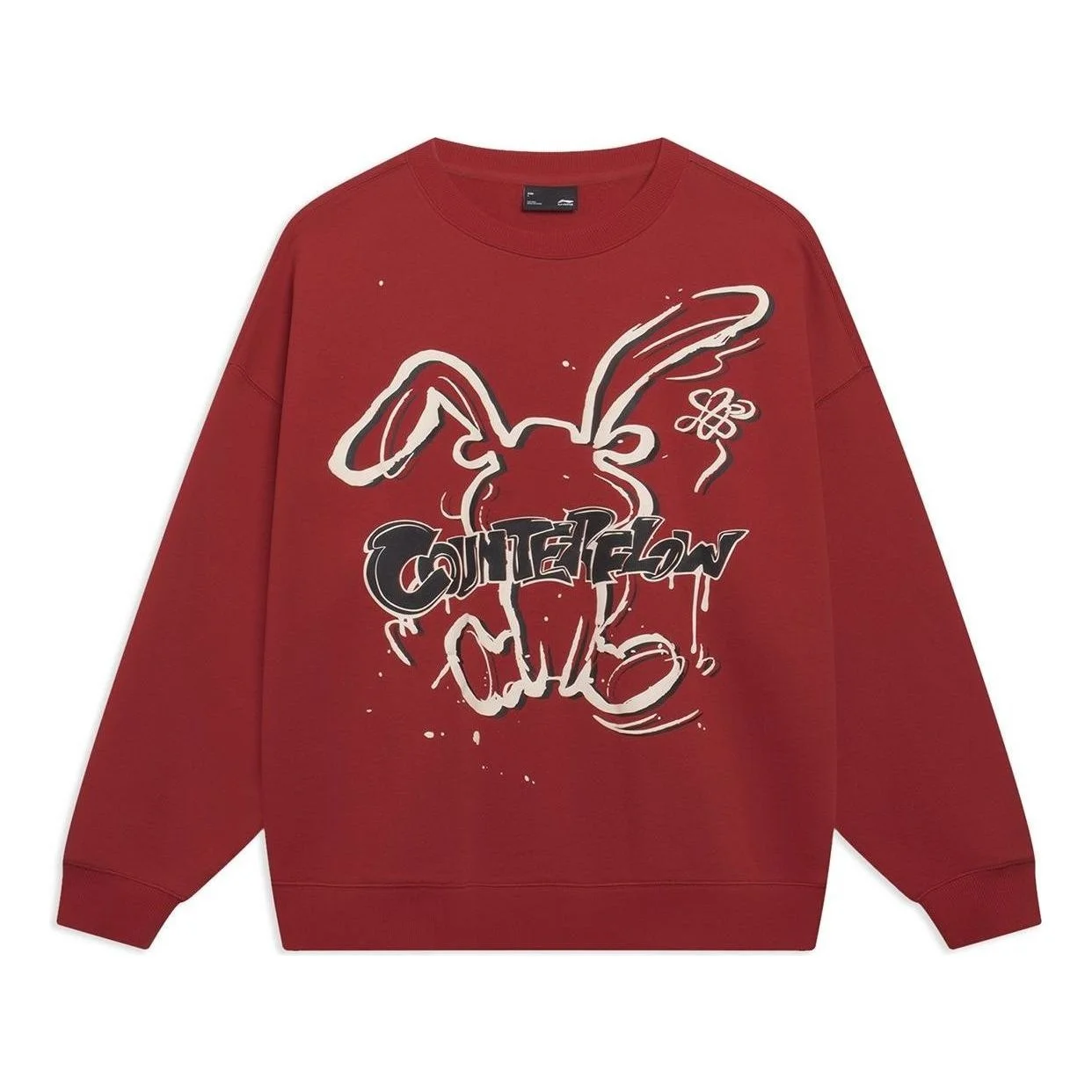 Li-Ning Counterflow Cartoon Rabbit Graphic Sweatshirt 'Red' AWDT527-4 - 1