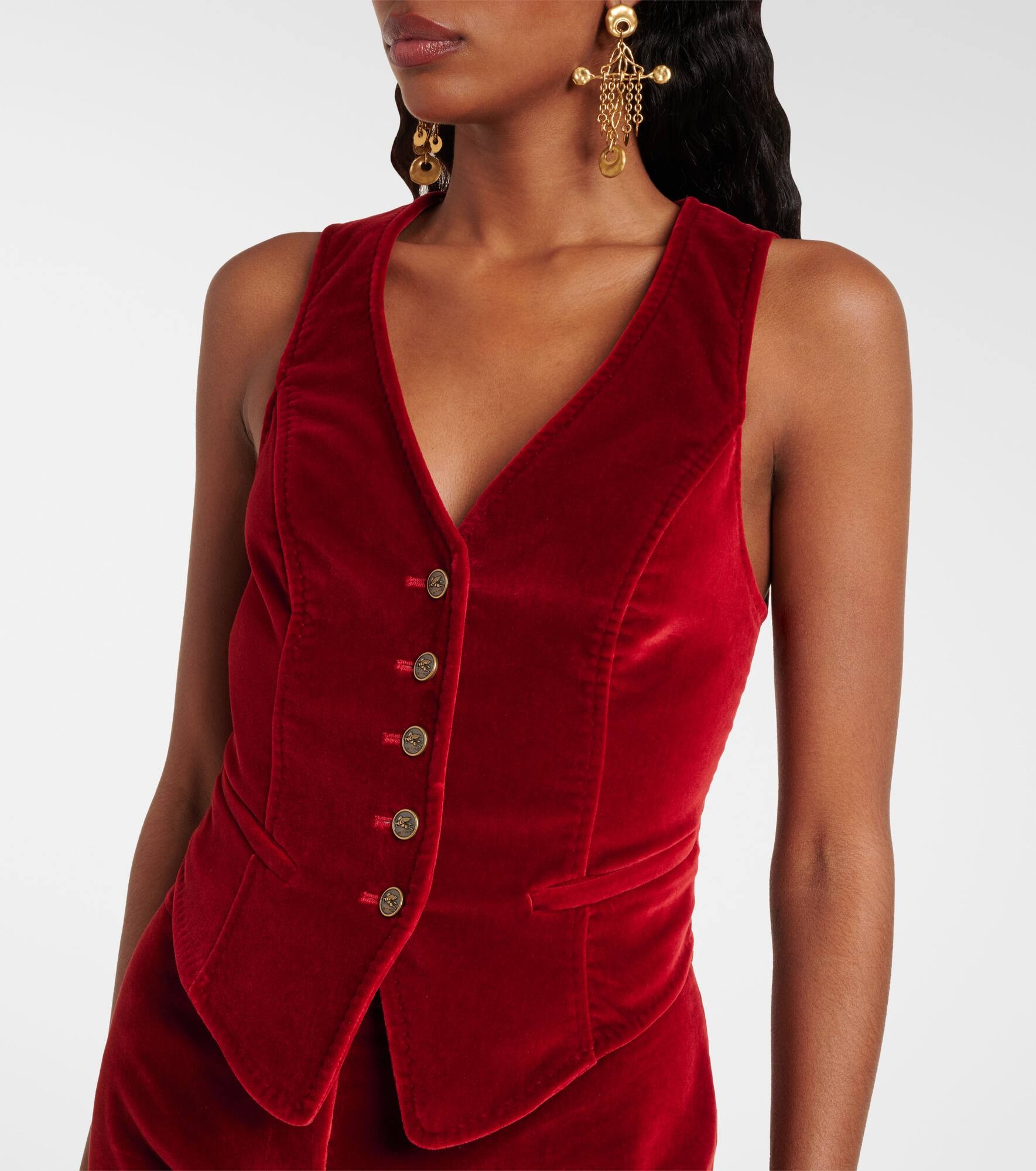 Cotton velvet vest - 5