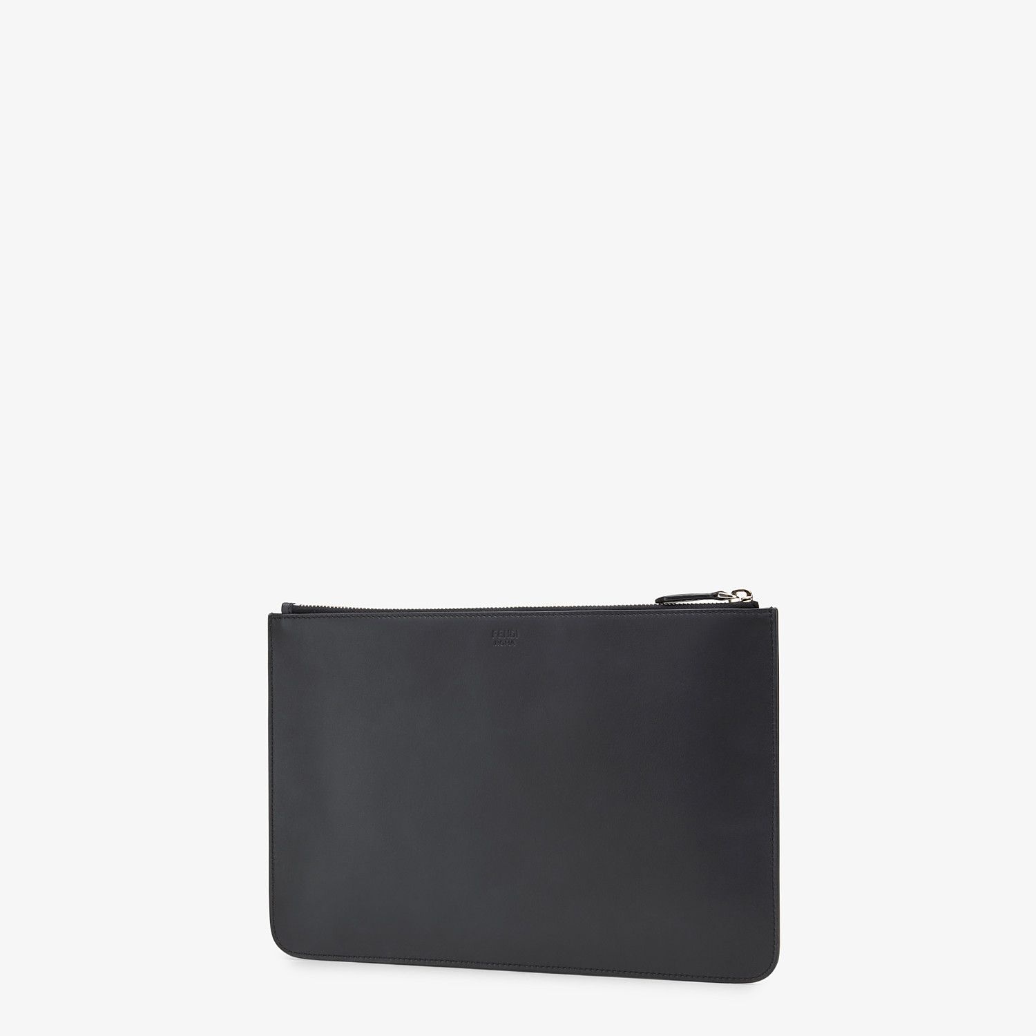 Black and yellow leather pouch - 2
