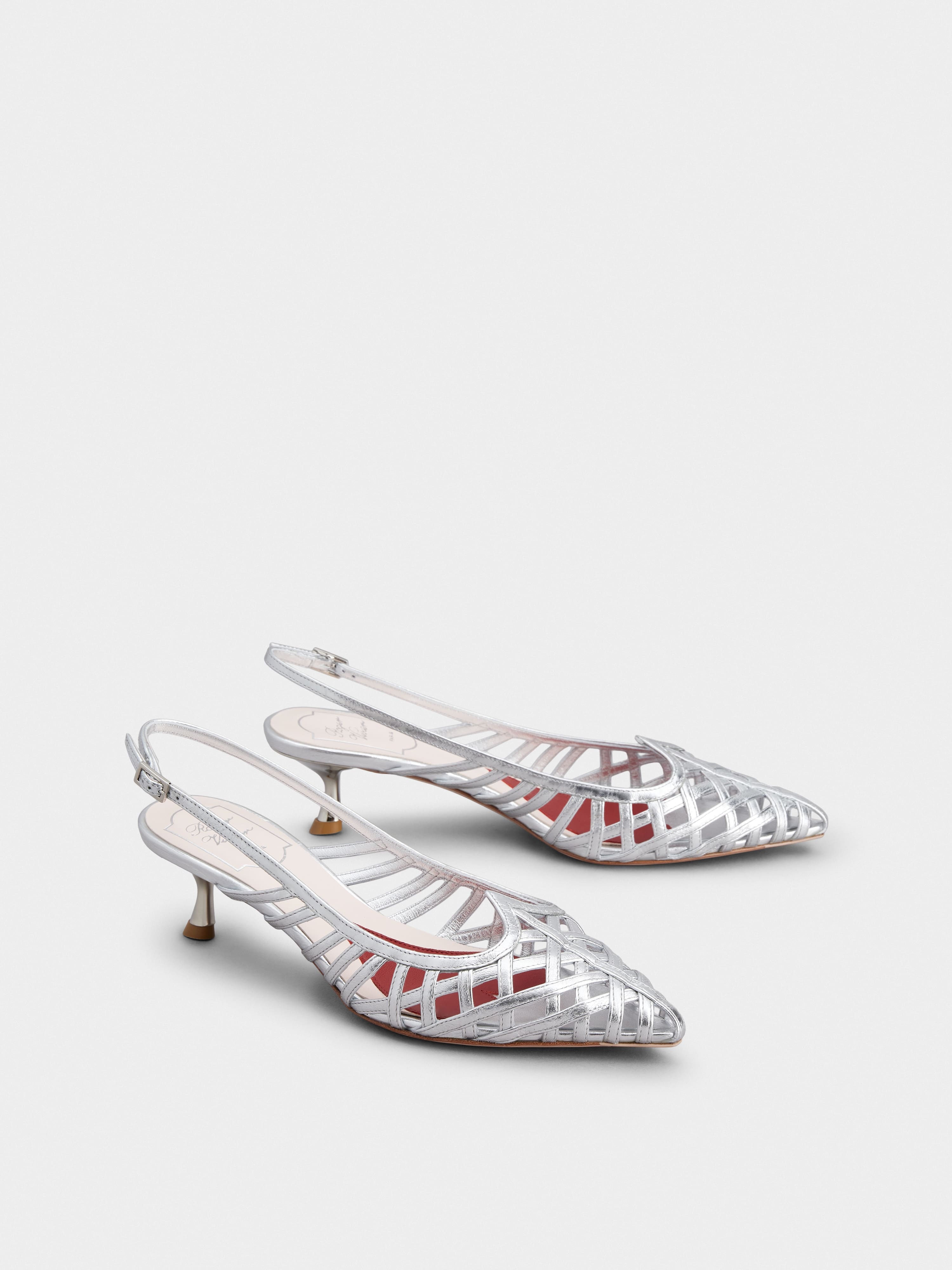 I Love Vivier Multistrap Slingback Pumps in Leather - 2