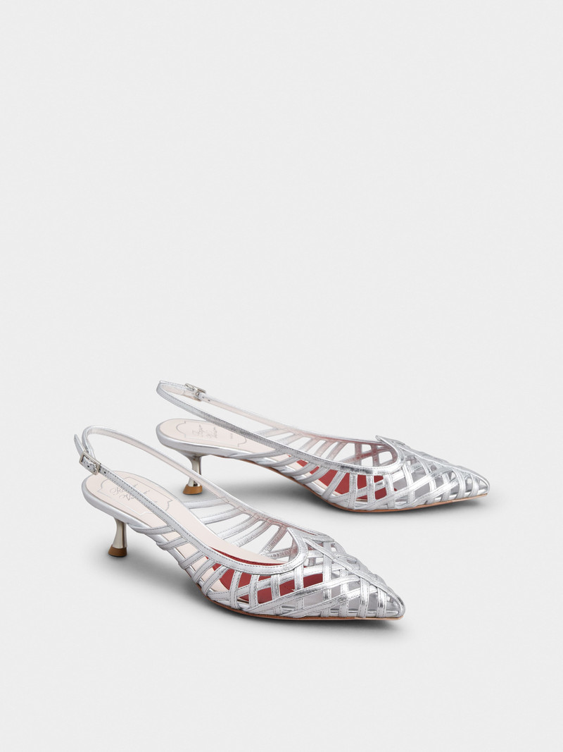 I Love Vivier Multistrap Slingback Pumps in Leather 2