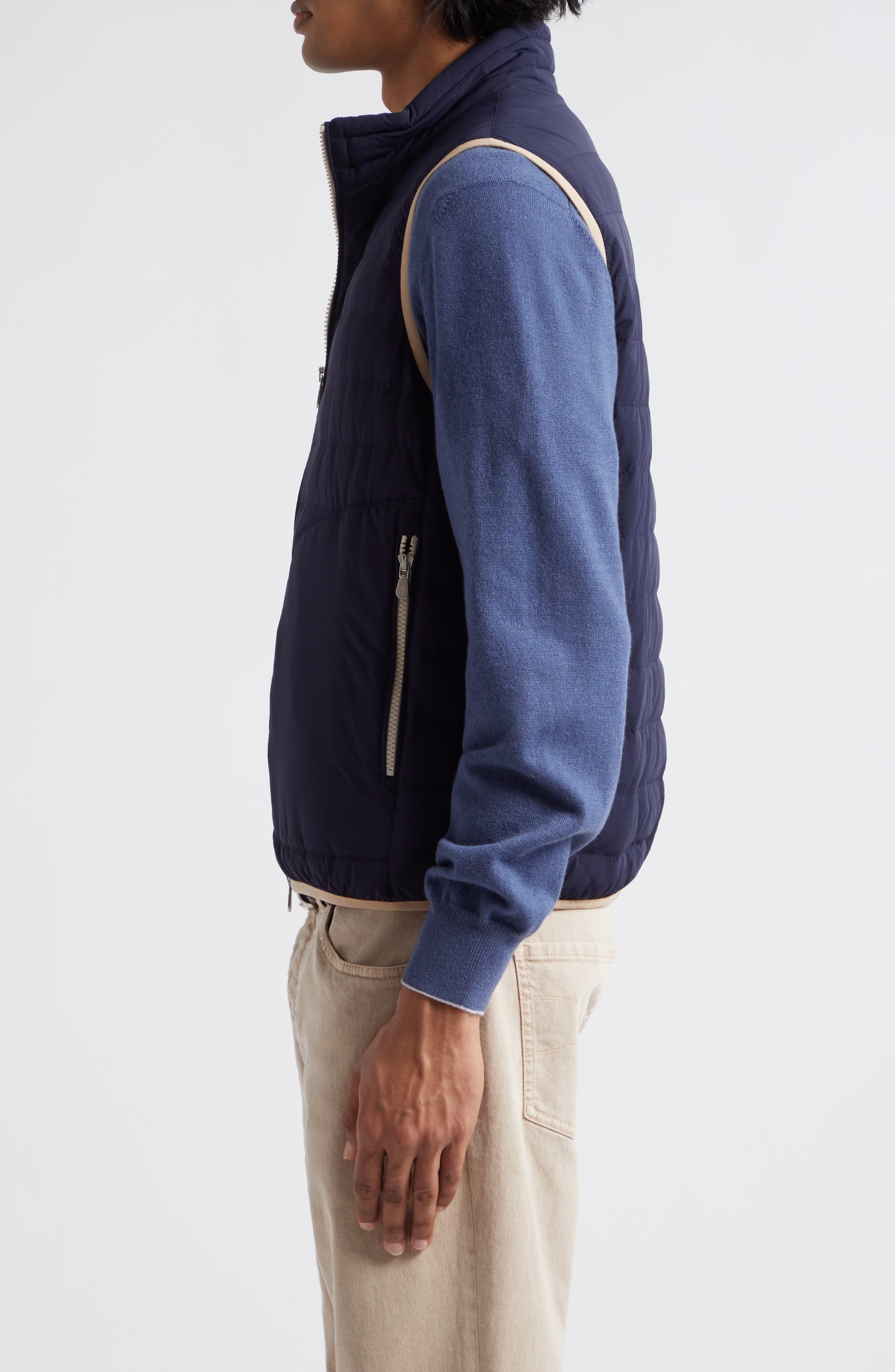 Quilted Water Resistant Down Vest - 4