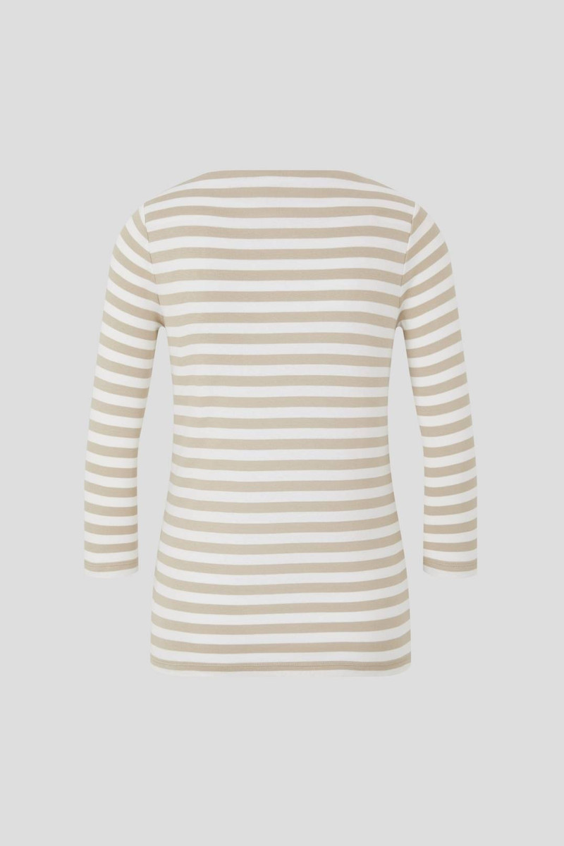 BOGNER LOUNA LONGSLEEVE IN BEIGE/OFF-WHITE outlook