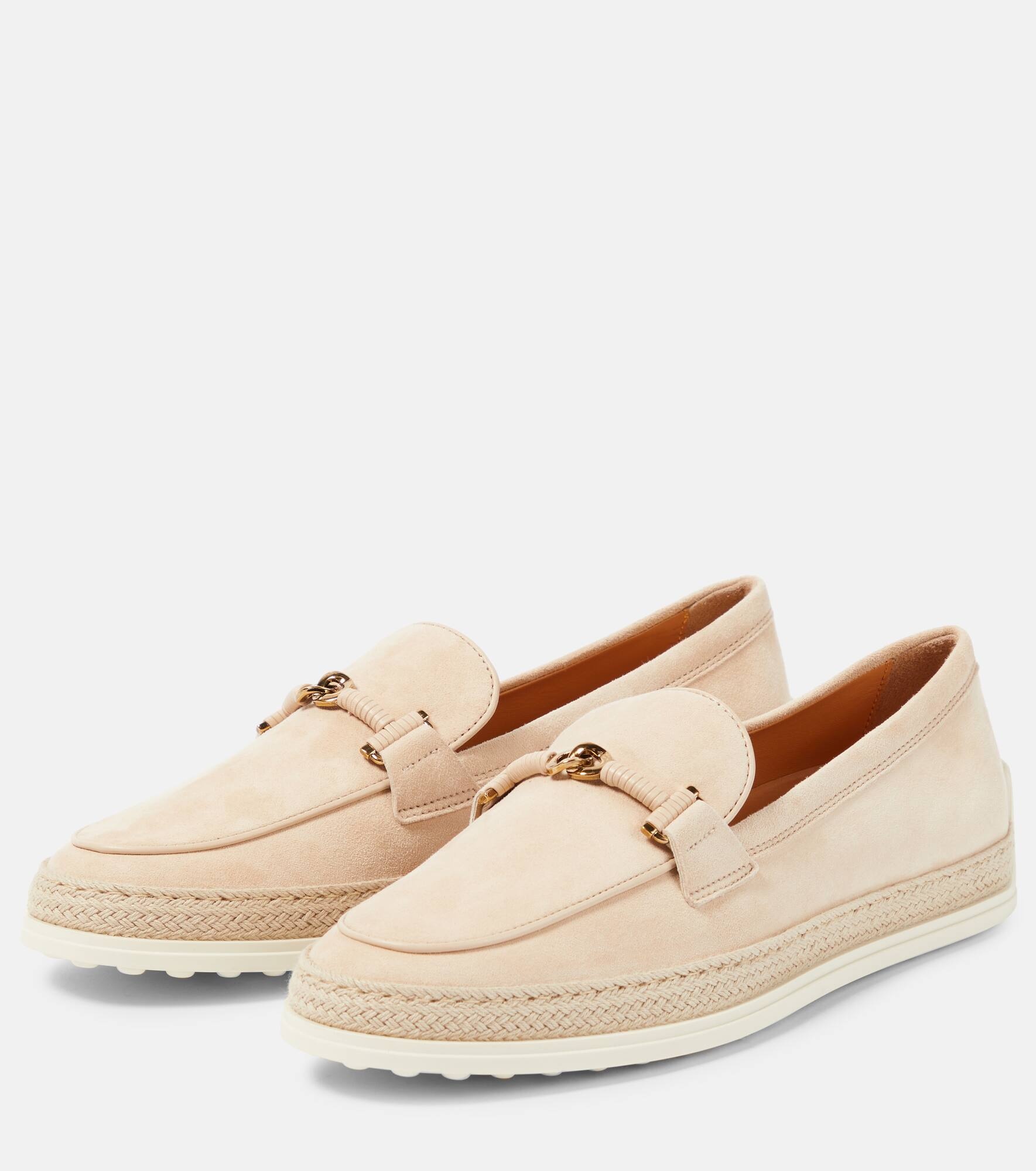 T Ring suede loafers - 5
