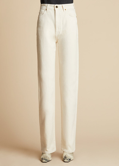KHAITE The Danielle Stretch Jean in Ivory outlook