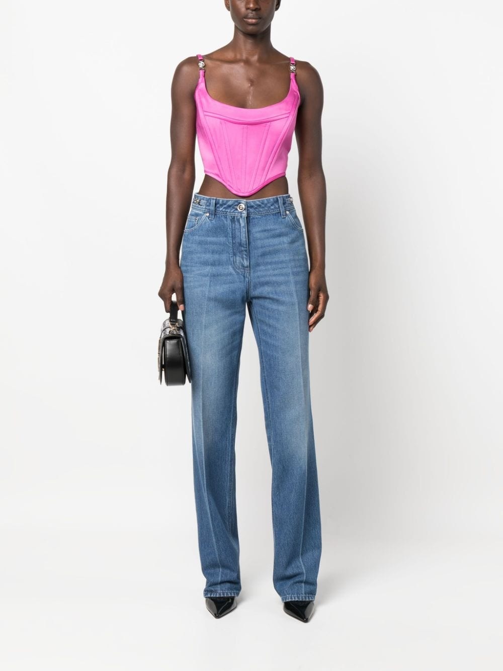 Medusa '95 satin corset top - 2