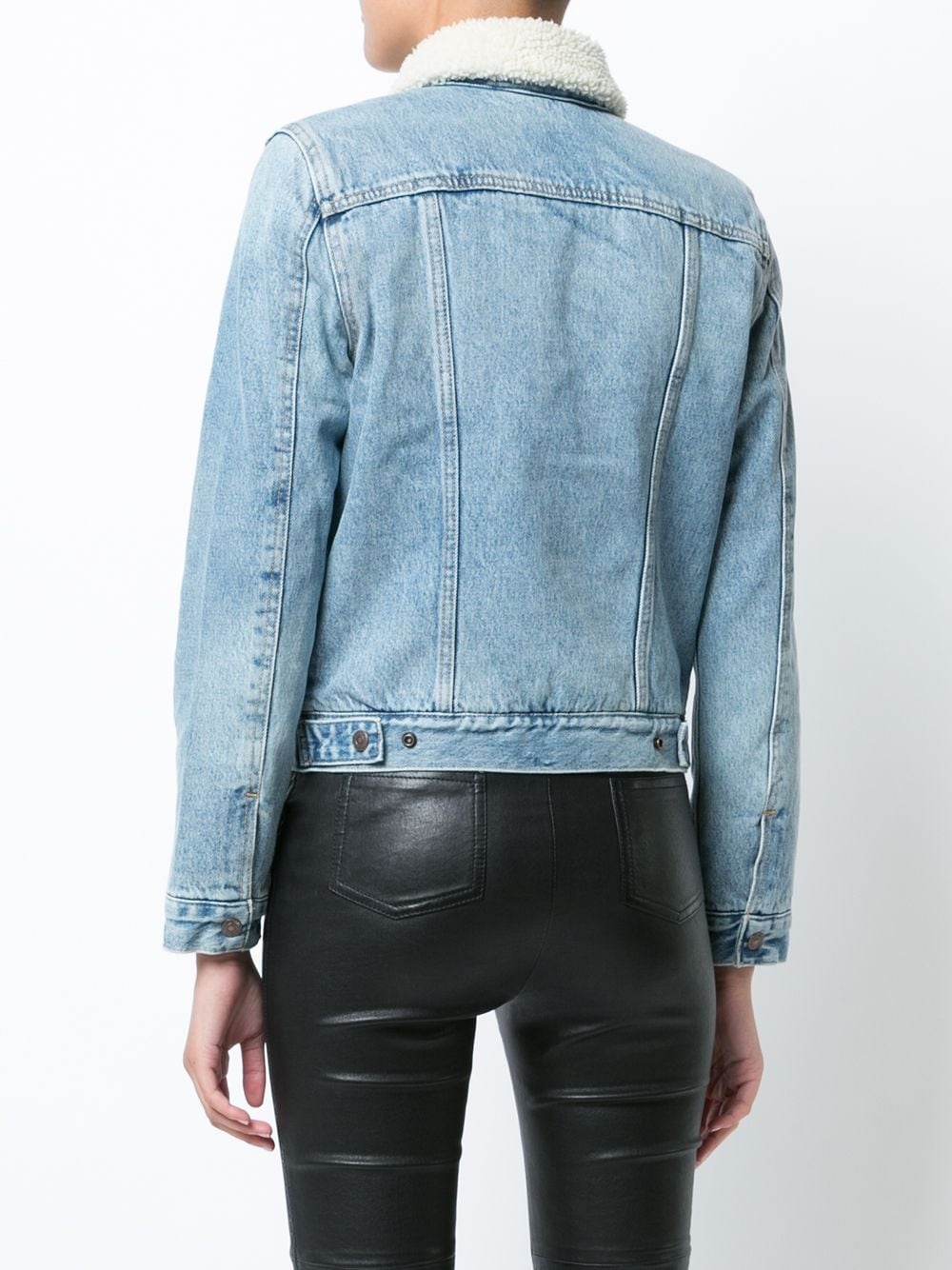 sherling denim jacket - 4