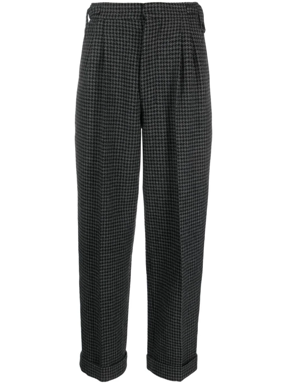 houndstooth-pattern cropped trousers - 1