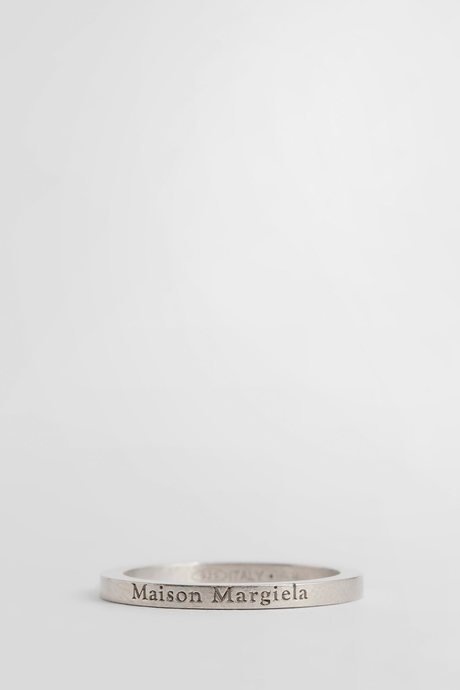 Maison margiela men's silver logo ring - 1