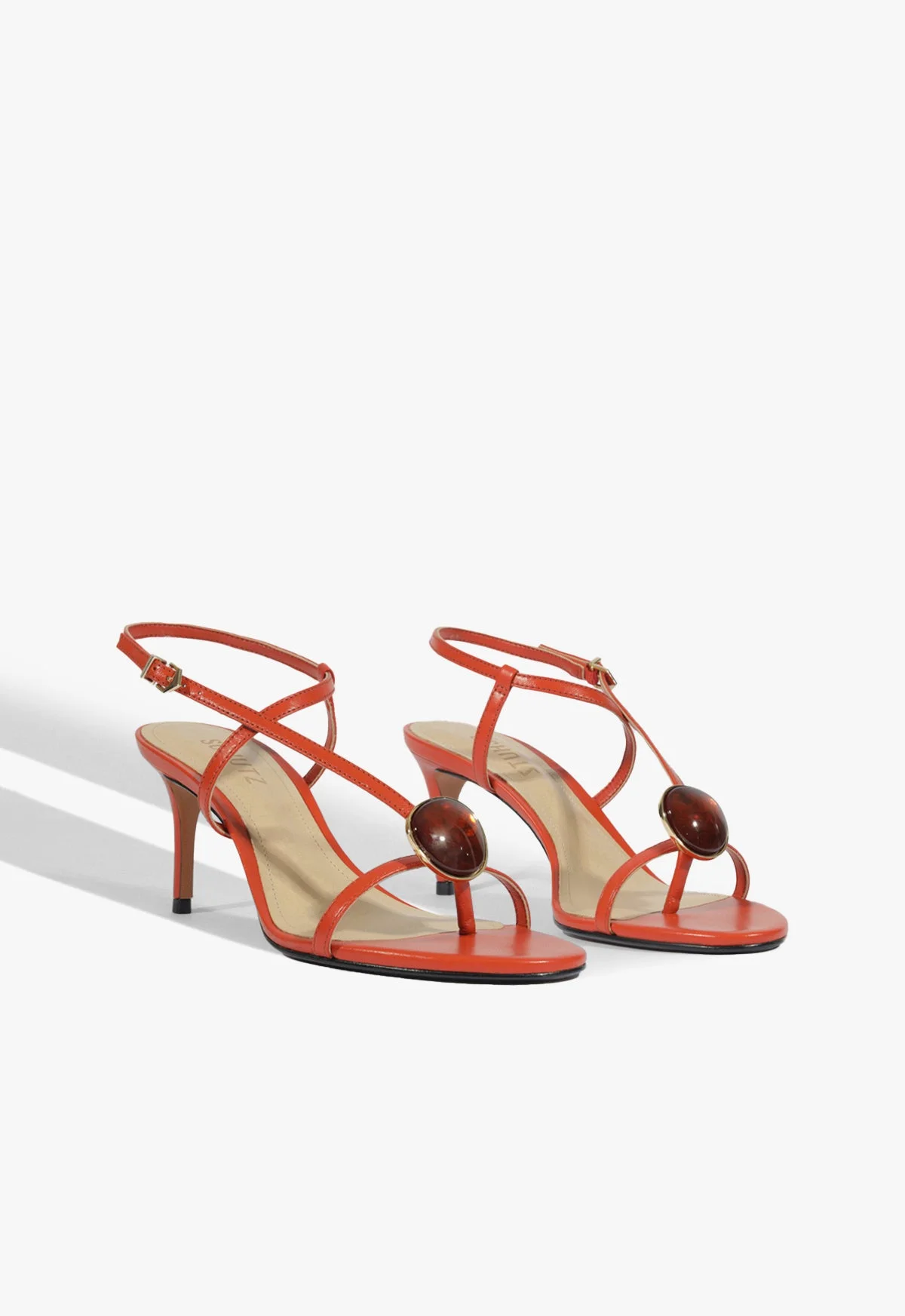 Azure Mid Embellished Leather Sandal - 1