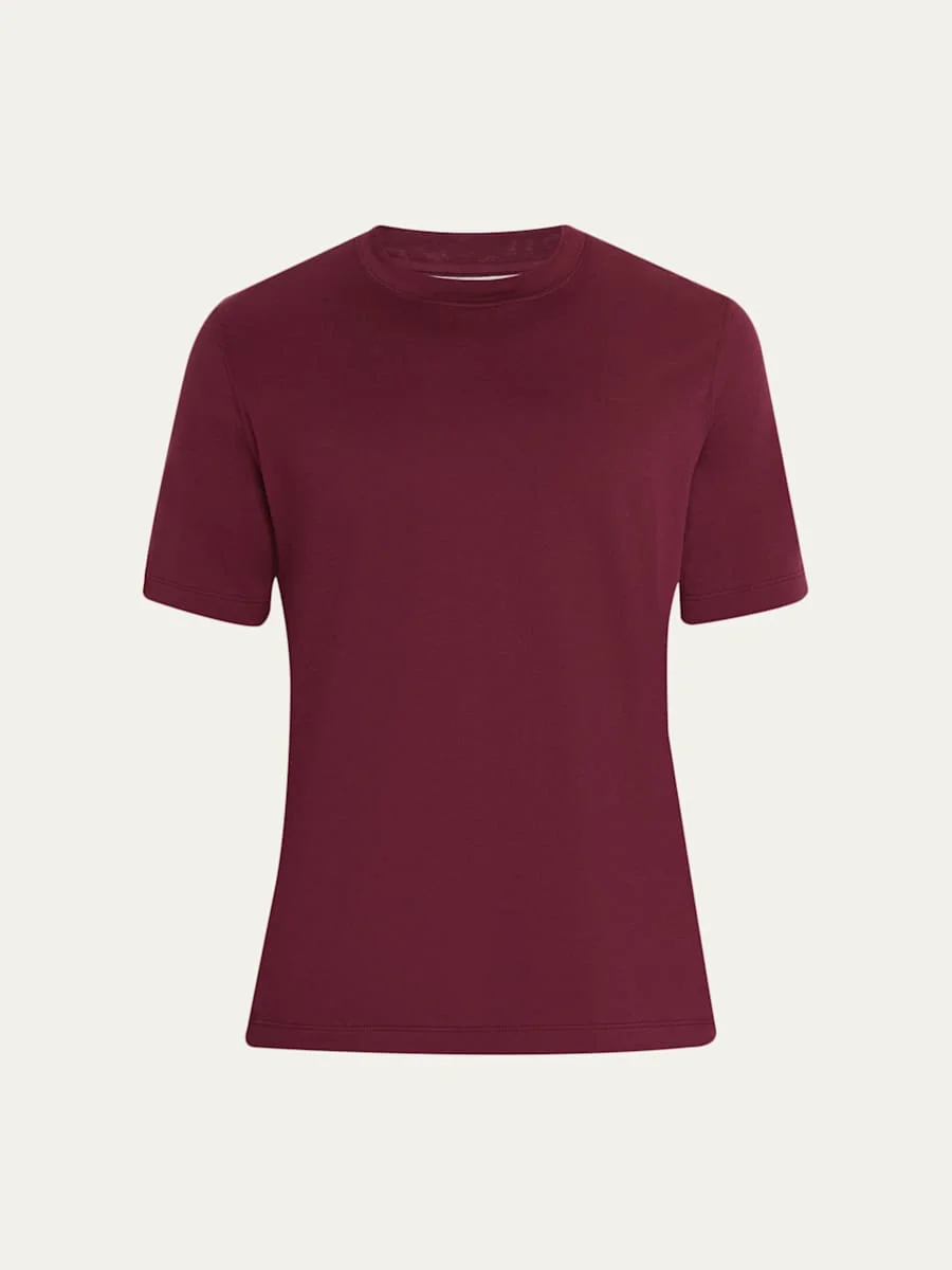 Men's Cotton Jersey Solid Crewneck T-Shirt - 1