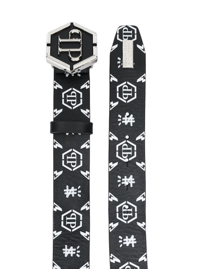 PHILIPP PLEIN PP monogram print belt outlook