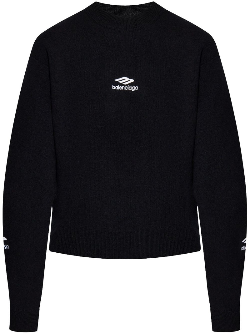 logo-embroidered sweater - 1