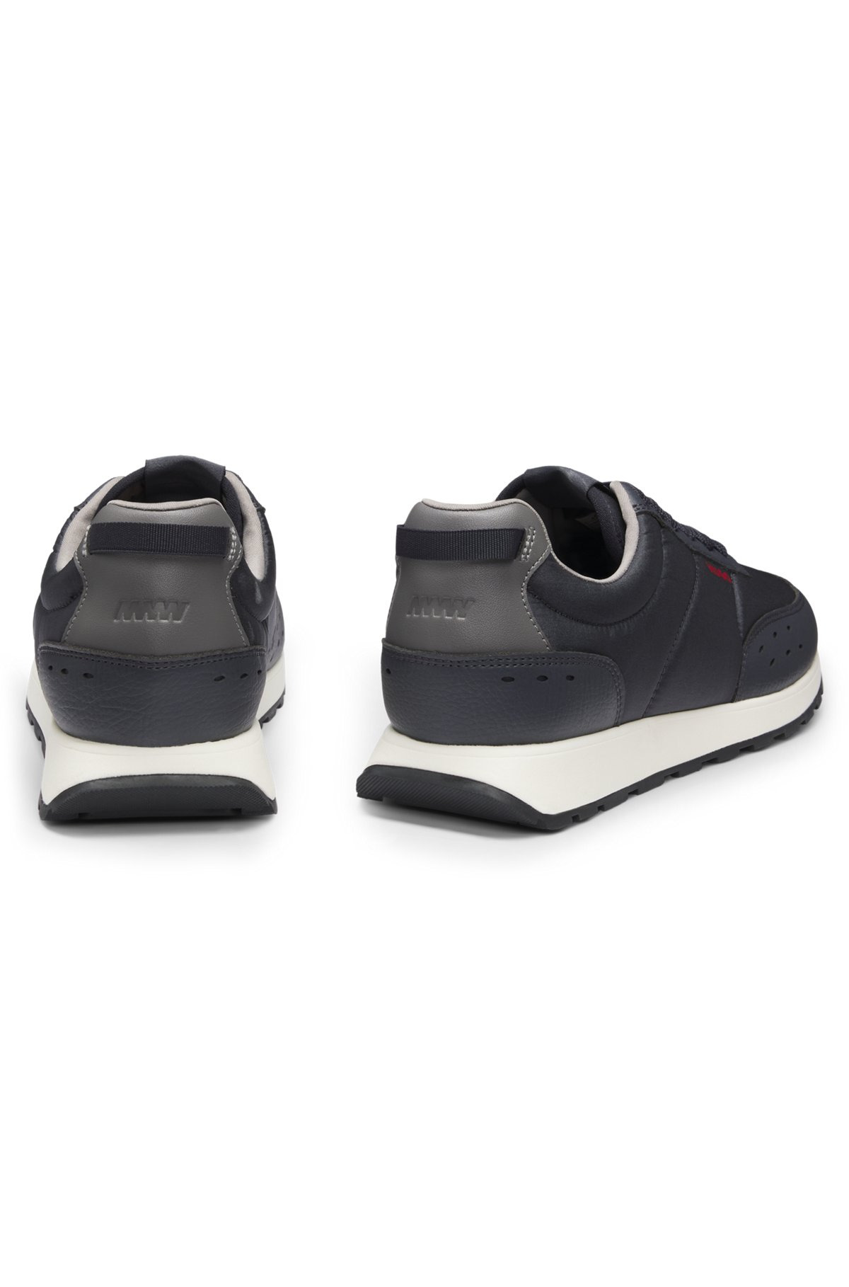 RETRO-INSPIRED TRAINERS WITH FAUX-LEATHER TRIMS - 5