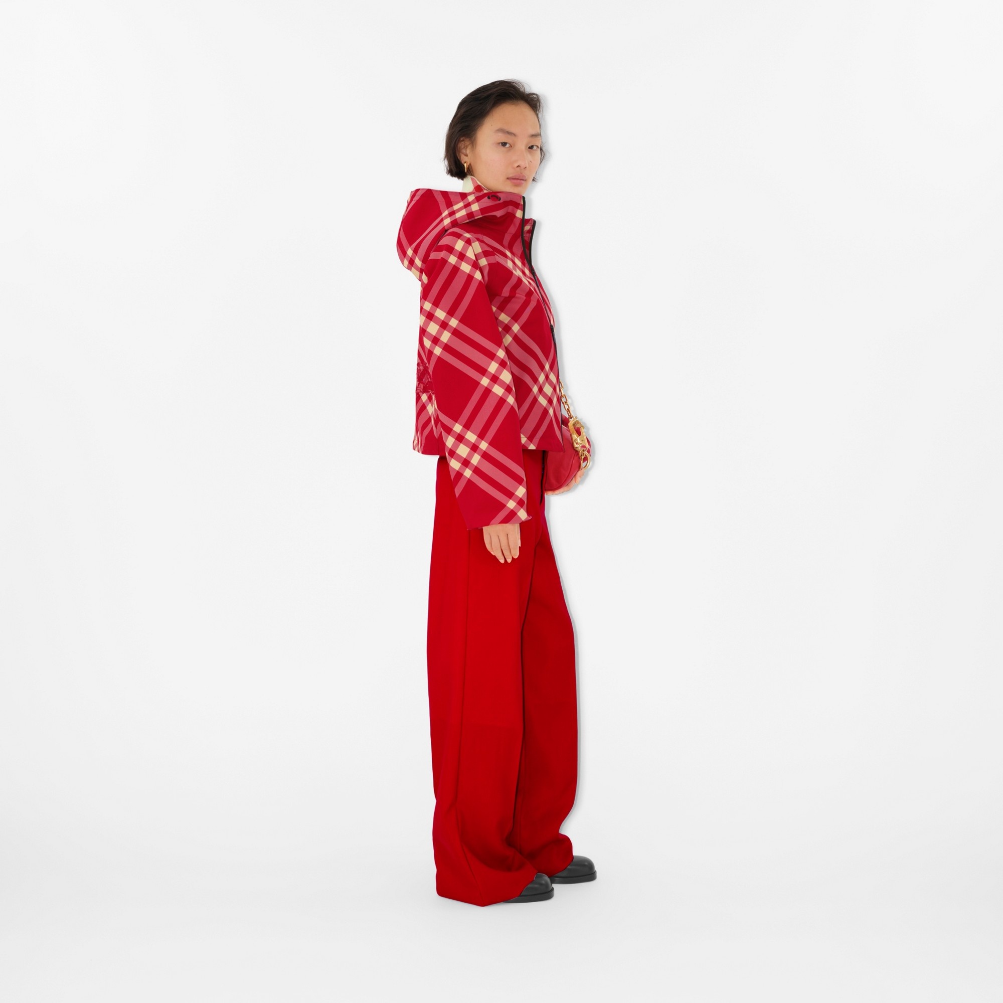 Cropped Check Lightweight Jacket - 3