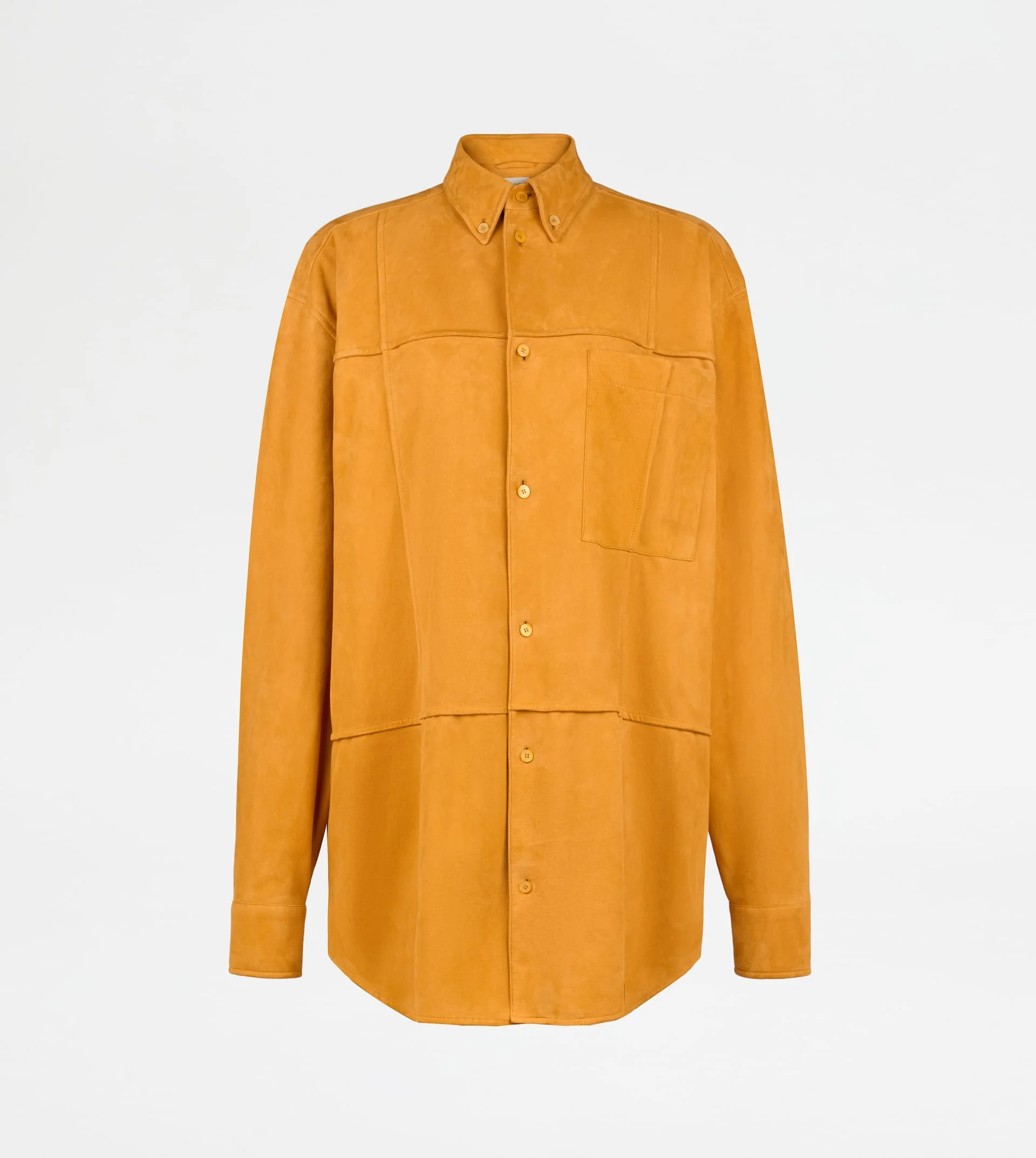 SHIRT IN PASHMY SUEDE - YELLOW - 1