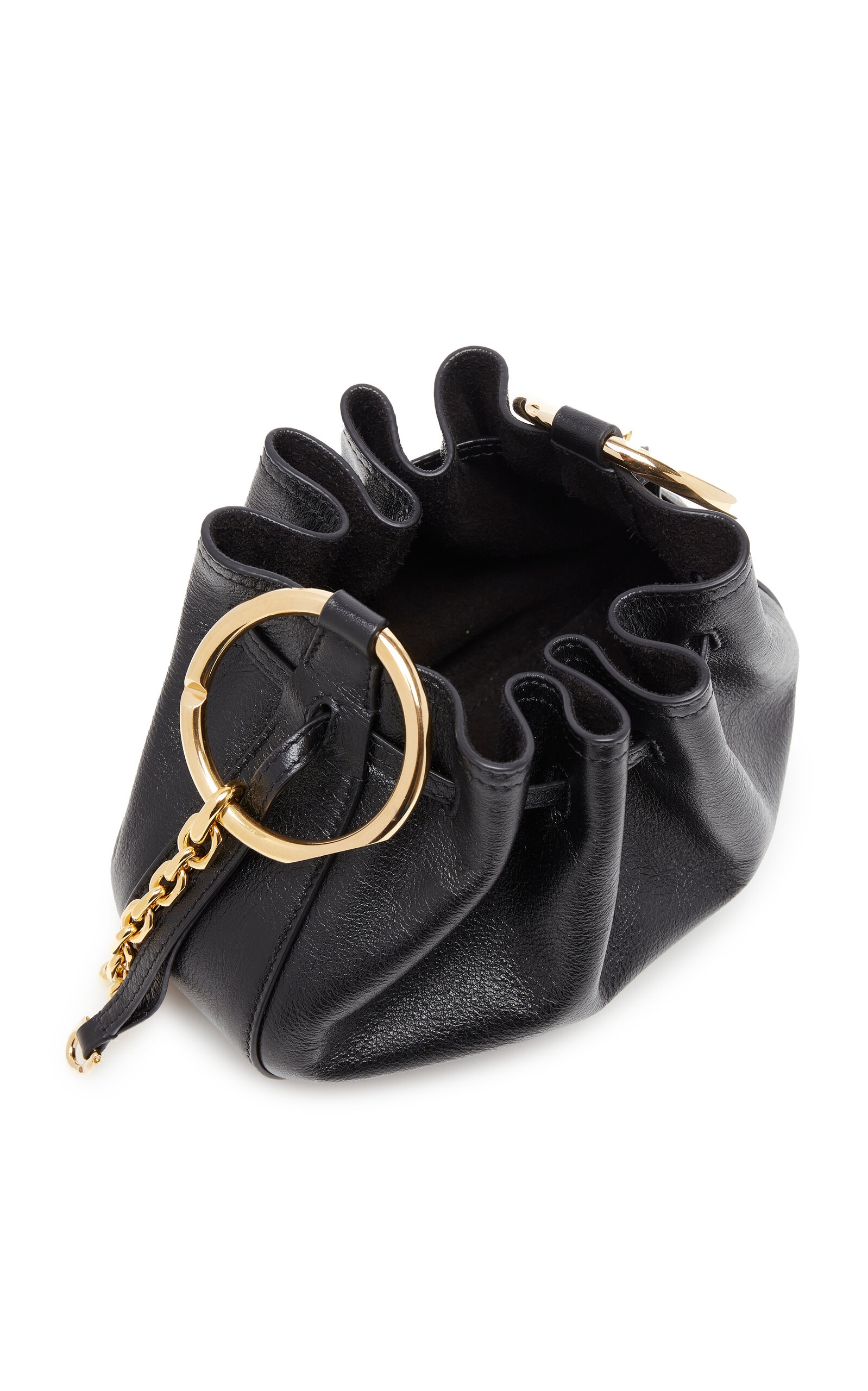 Leather Pumpkin Mini Bag black - 6