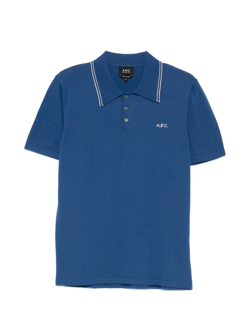 logo-embroidered polo shirt 1