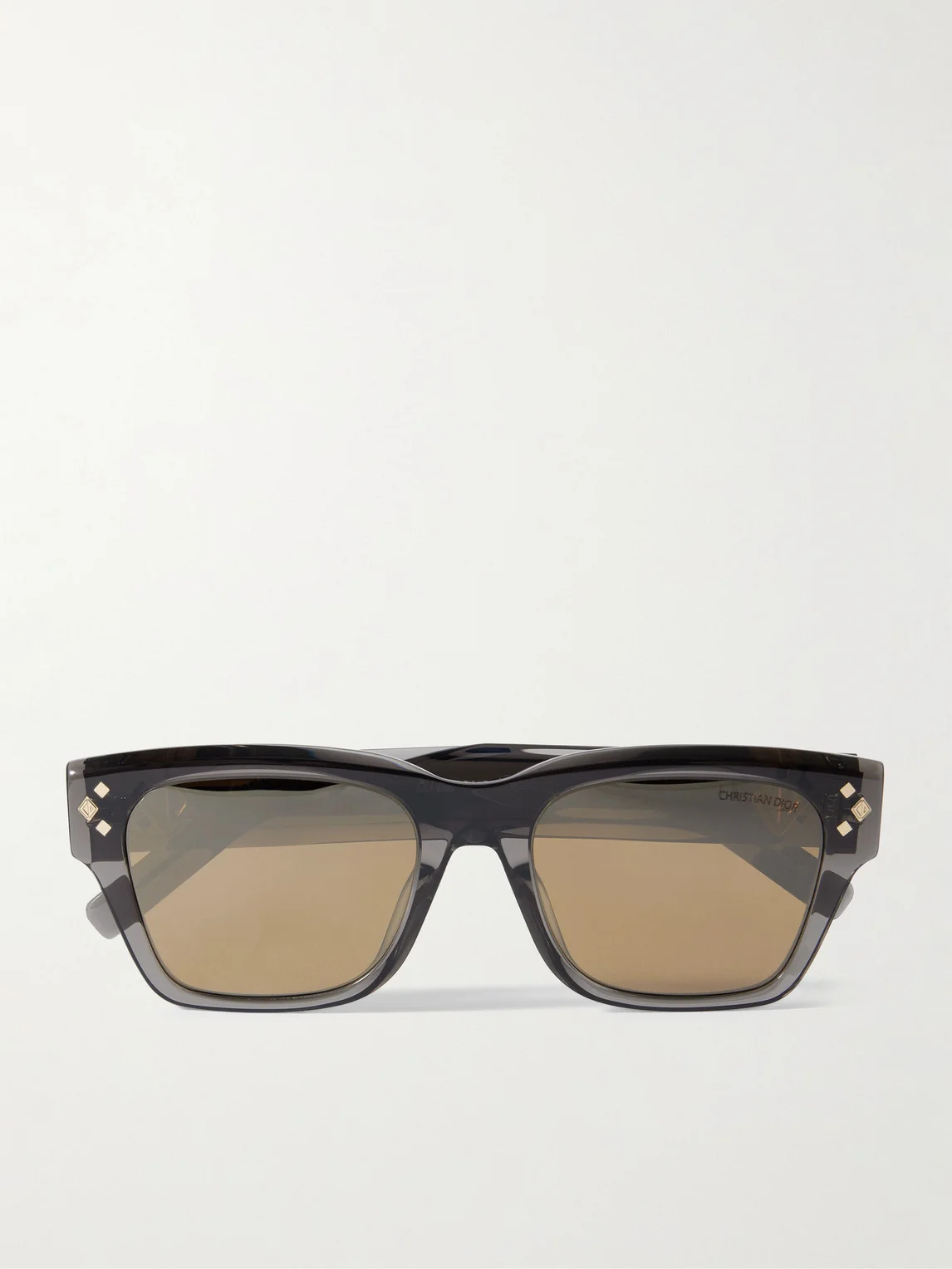CD Diamond S2I Havana Geometric Acetate and Silver-Tone Sunglasses - 1