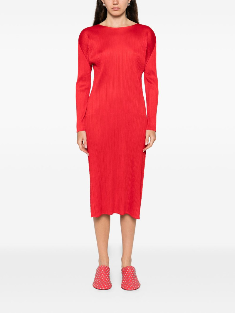 Pleats Please Issey Miyake long-sleeve midi dress outlook