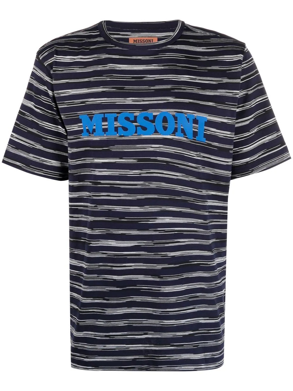 striped logo T-shirt - 1