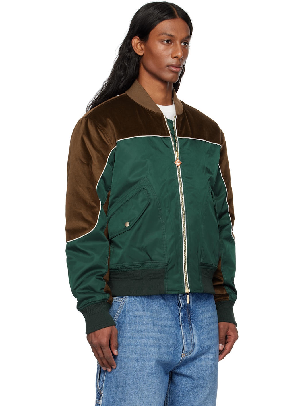 Green & Brown Carseat Bomber Jacket - 2