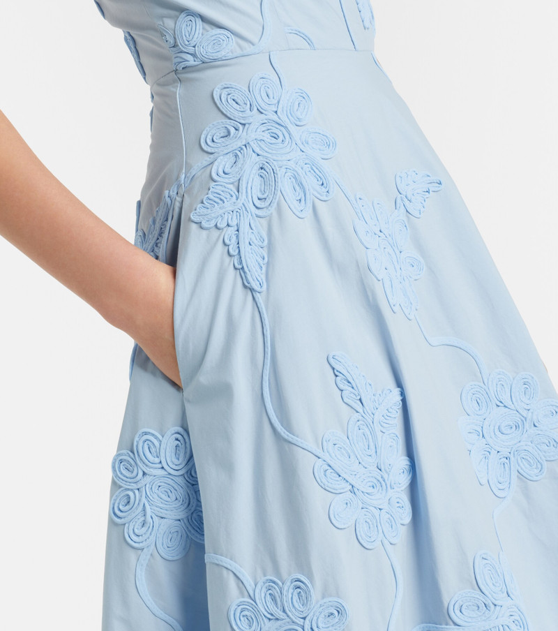 Embroidered floral cotton midi dress 4