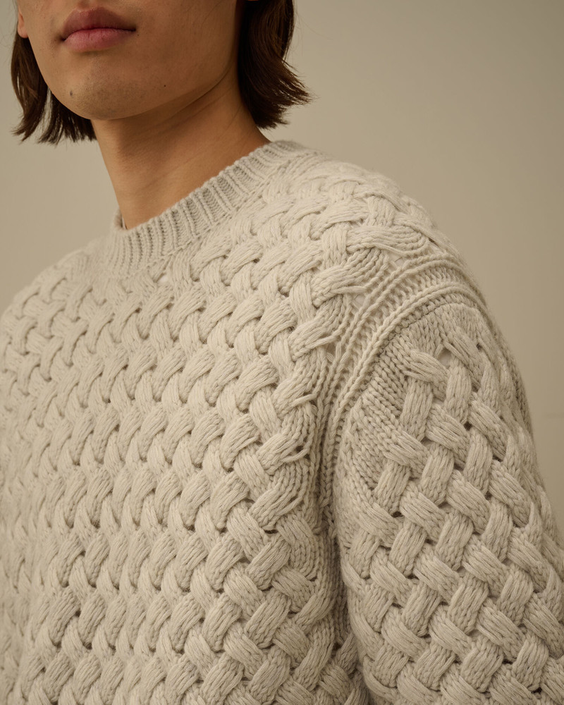 Lambswool GRS Logo Crewneck Sweater 5
