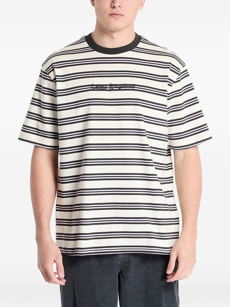 striped logo-embroidered T-shirt 1