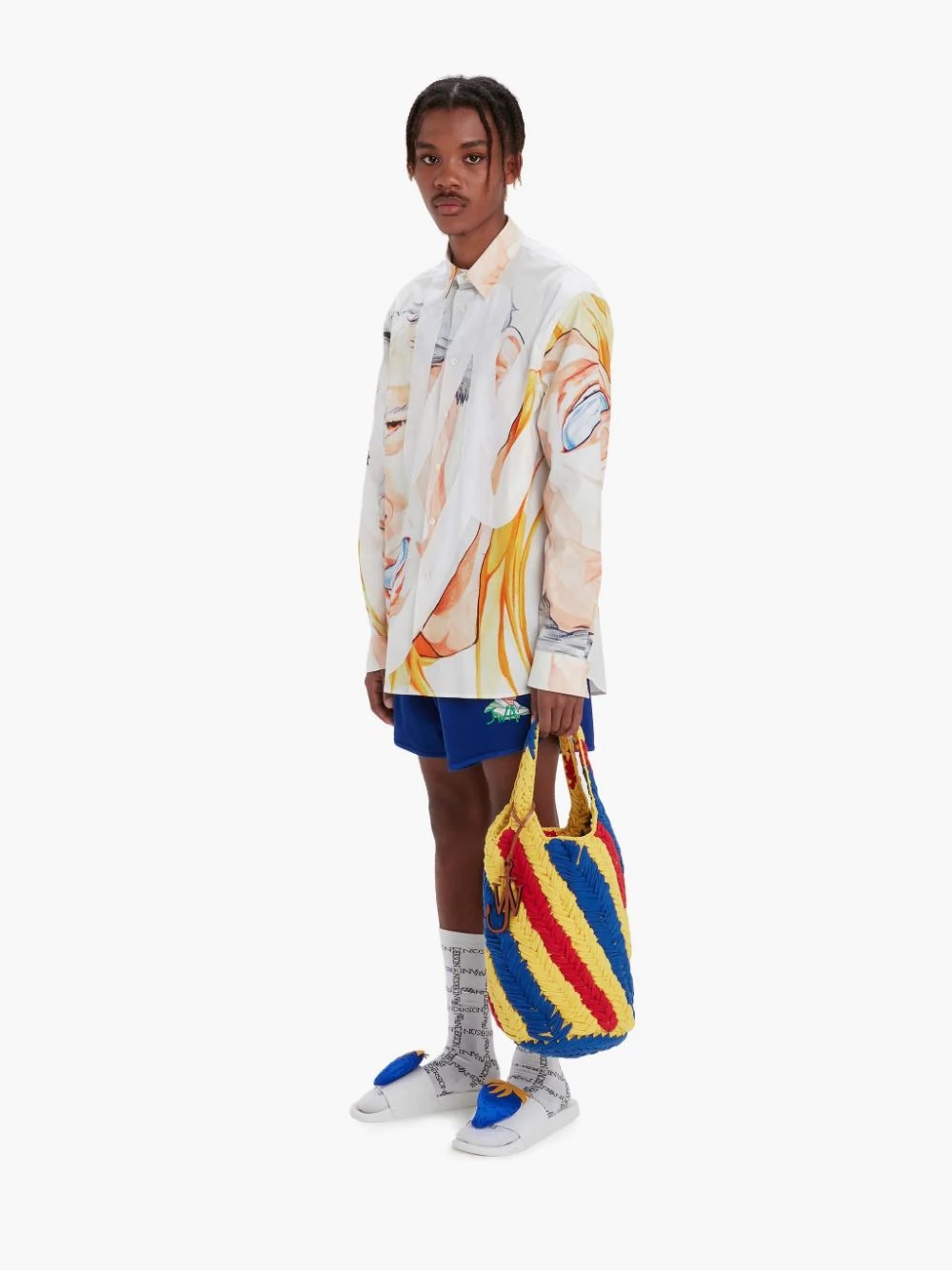 PRINTED JWA LOGO APPLIQUE SHIRT - 3