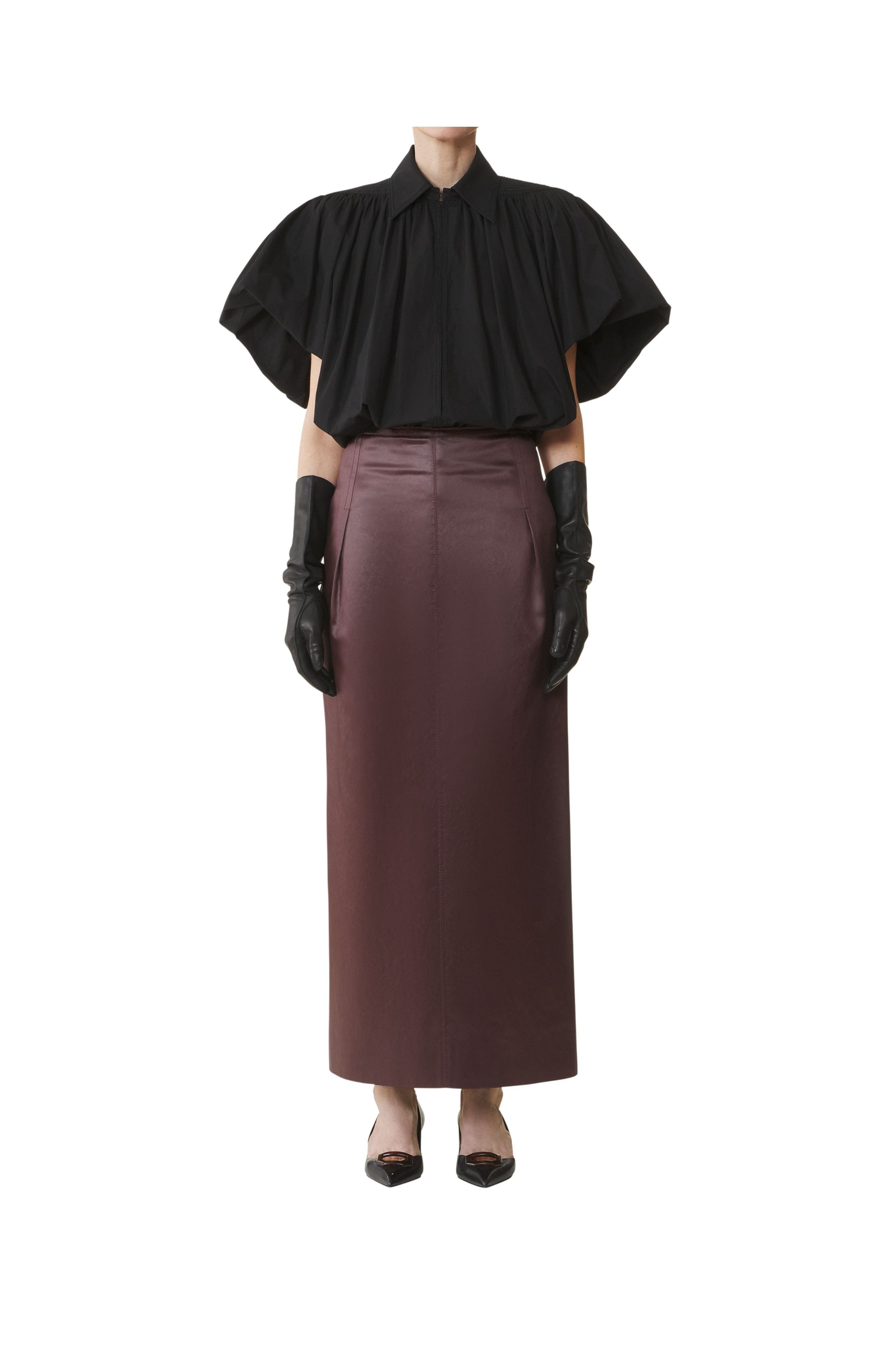 Lanvin Cotton Popelin Top in Black at Nordstrom - 2