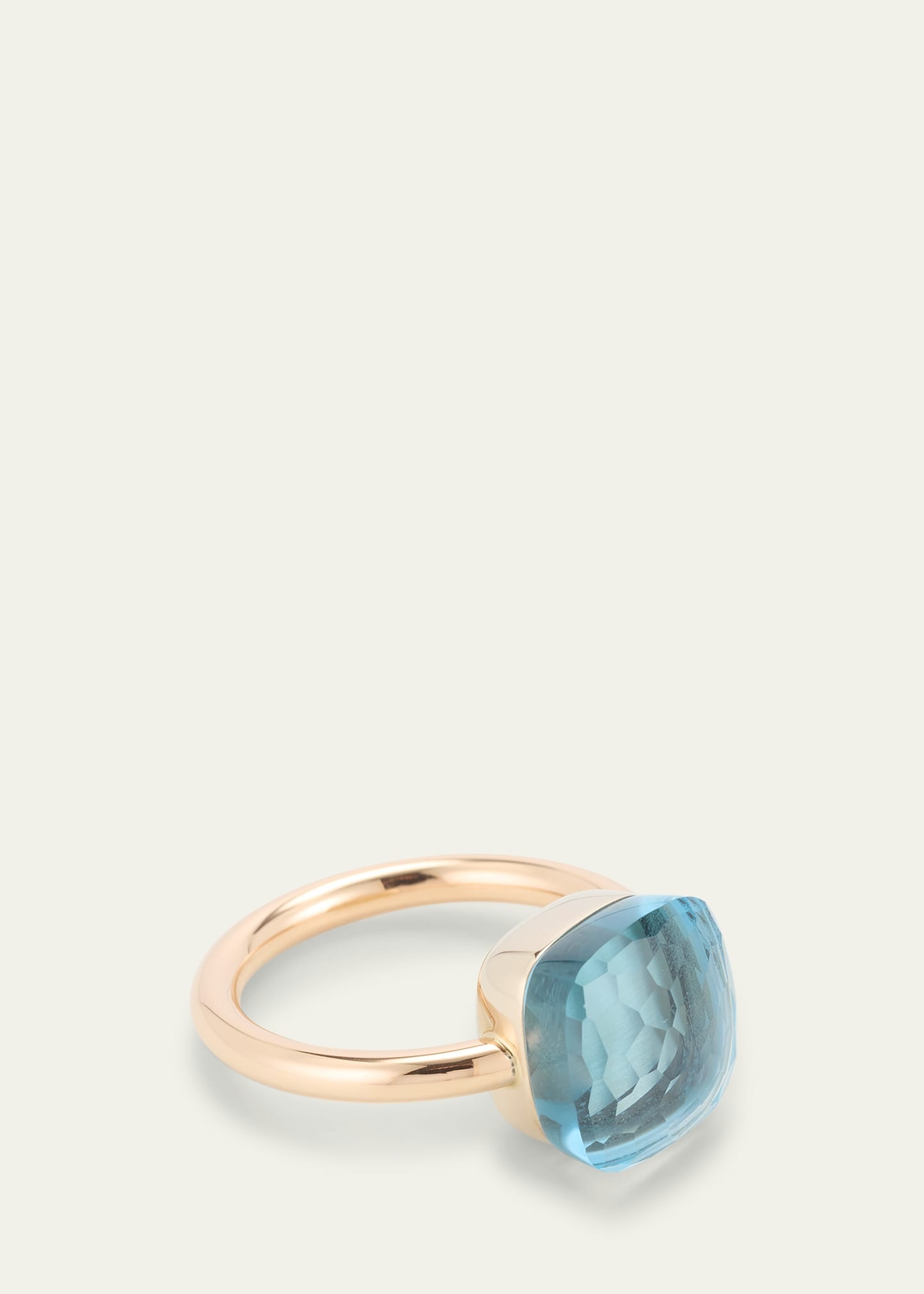 Nudo Solitaire Ring with Sky Blue Topaz - 3