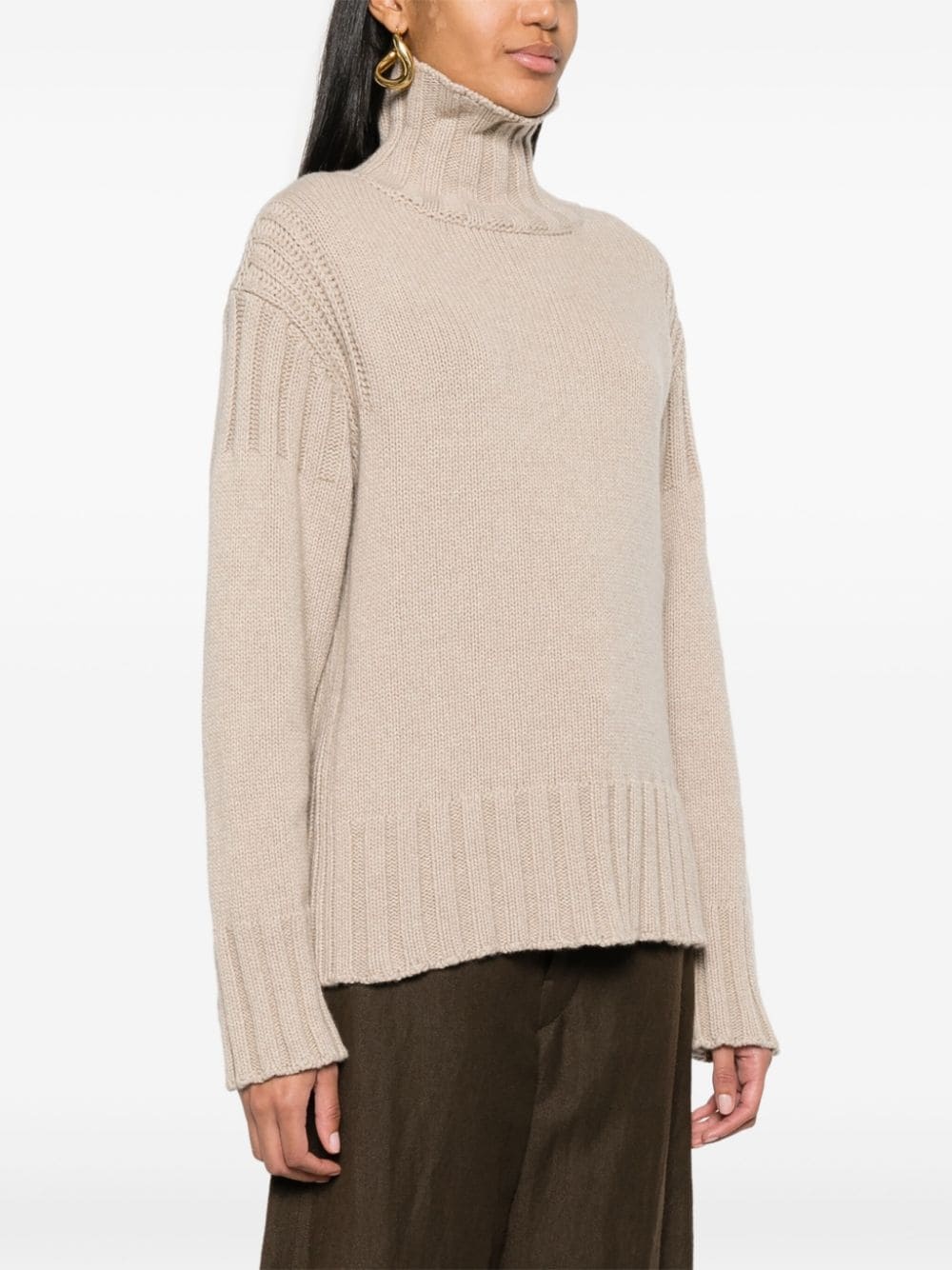 roll-neck cashmere jumper - 3