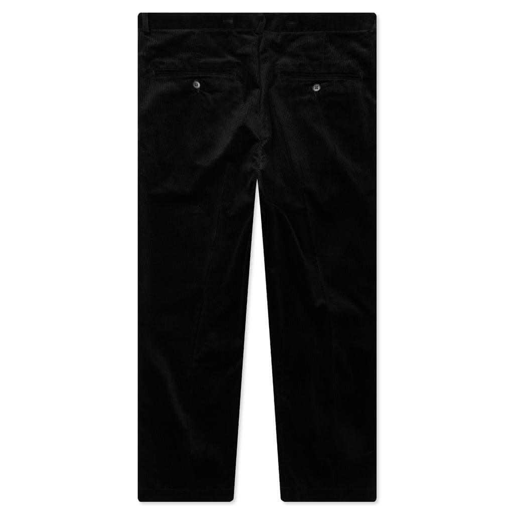 WACKO MARIA DOUBLE PLEATED CORDUROY TROUSERS - BLACK