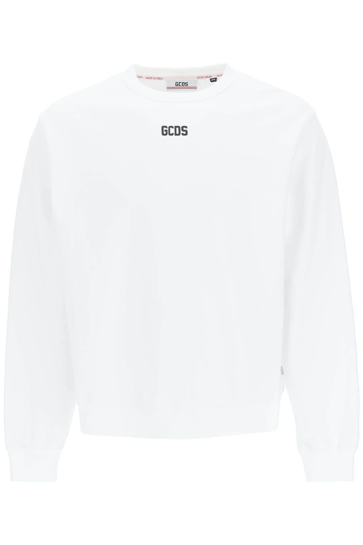 CREW NECK SWEATSHIRT WITH RUBBERIZED LOGO - 1