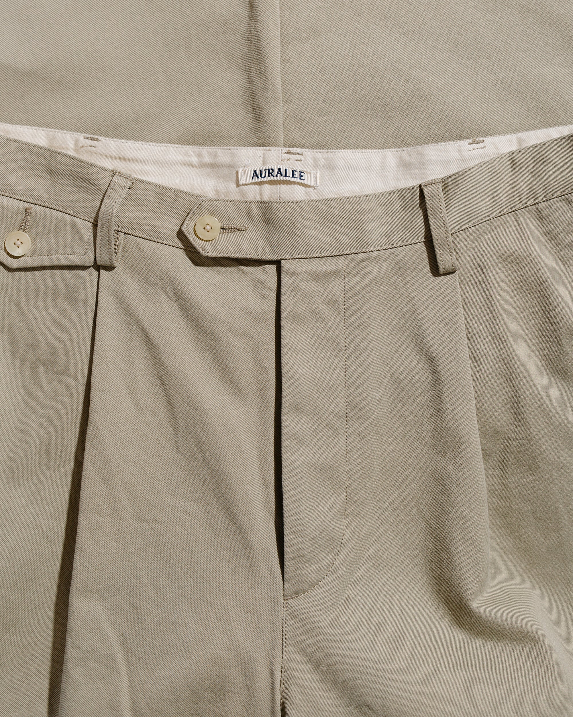 Washed Finx Chino One-Tuck Pants Light Khaki - 5