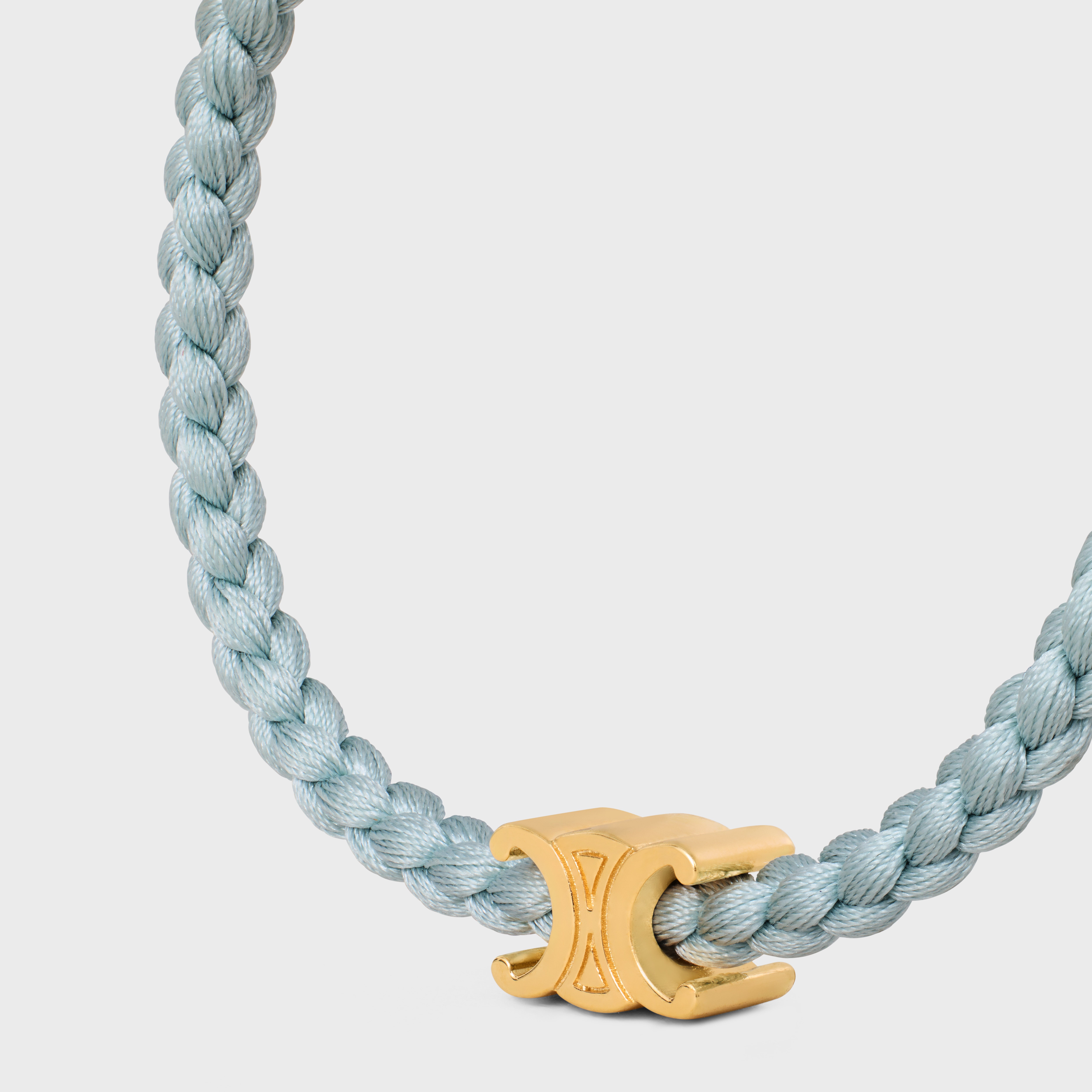 Triomphe Beach Bracelet in Brass with Gold Finish and Silk - 2