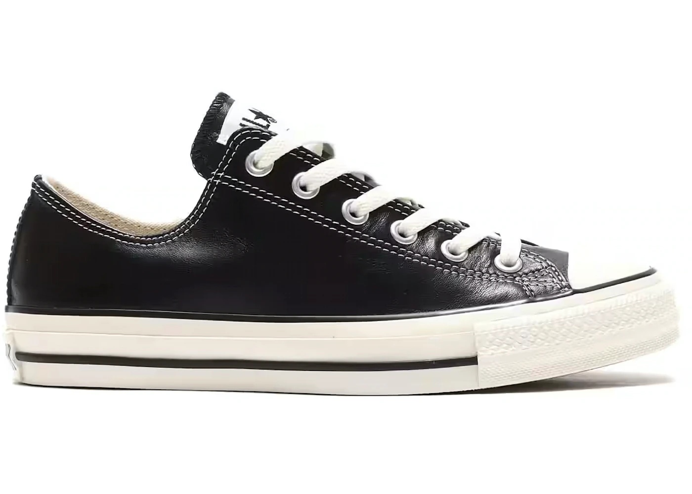 Converse All Star Olive Green Leather OX Black - 1