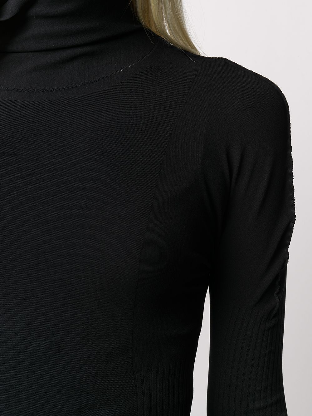 fitted turtle-neck top - 5