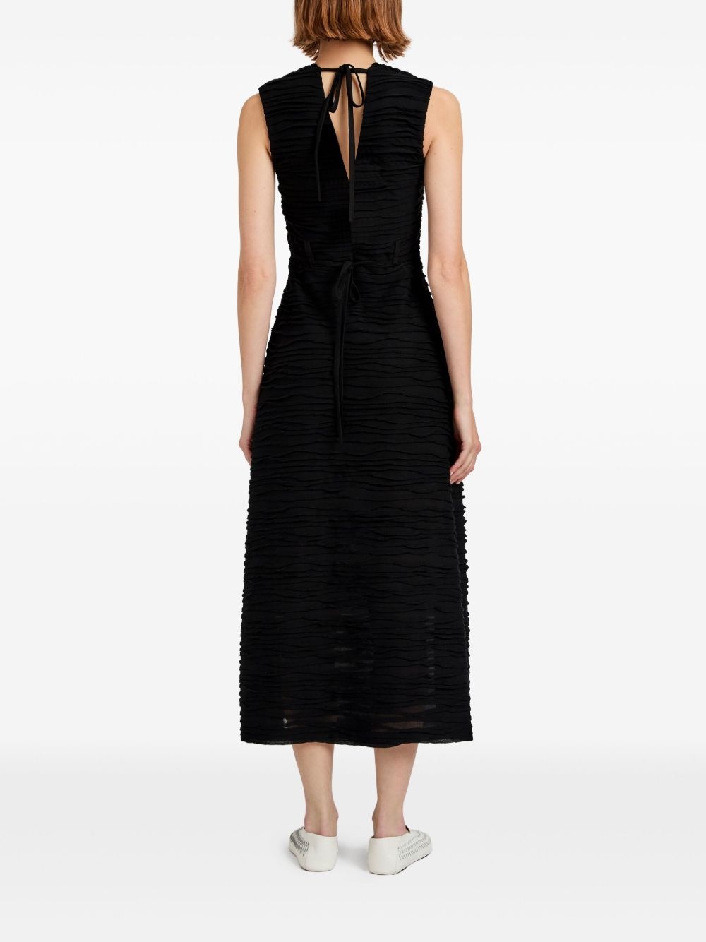 ruffled black dress - 4